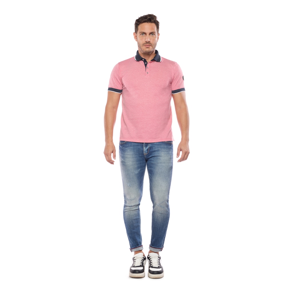 Le Temps Des Cerises Poloshirt »POLO SHIRT NOVIL (SHORT SLEEVE)«, mit lässigen Kontrastdetails