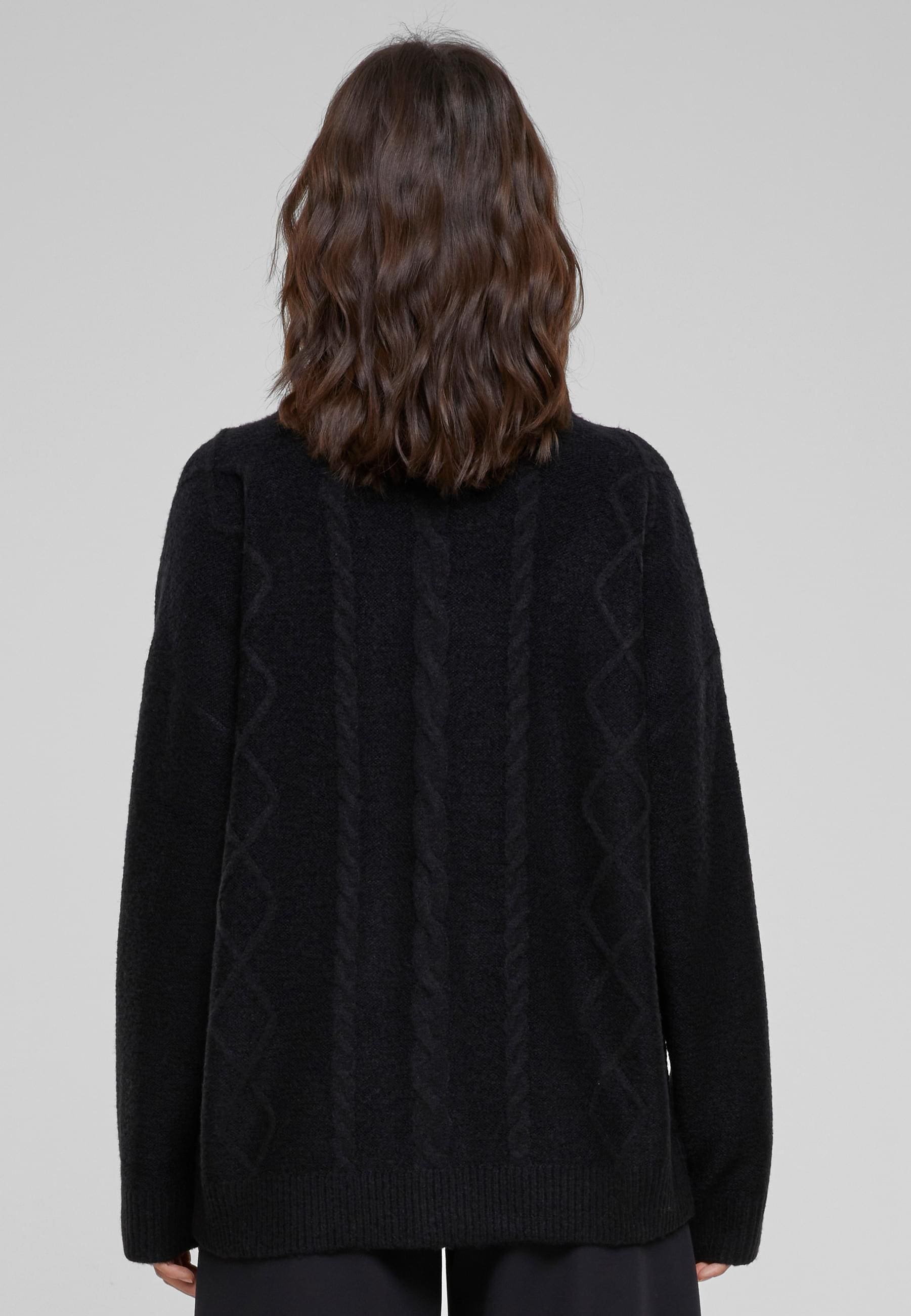 URBAN CLASSICS Strickjacke »Urban Classics Damen Ladies Cabel Knit Cardigan«
