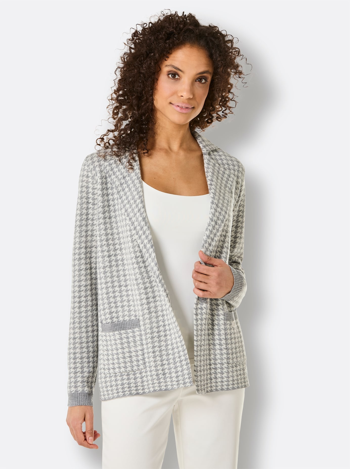 CREATION L PREMIUM Jacquardstrickjacke