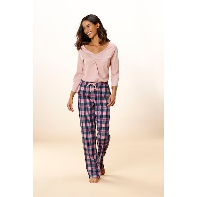 Vivance Dreams Pyjama, (2 tlg., 1 Stück), mit Karo Muster kaufen | BAUR