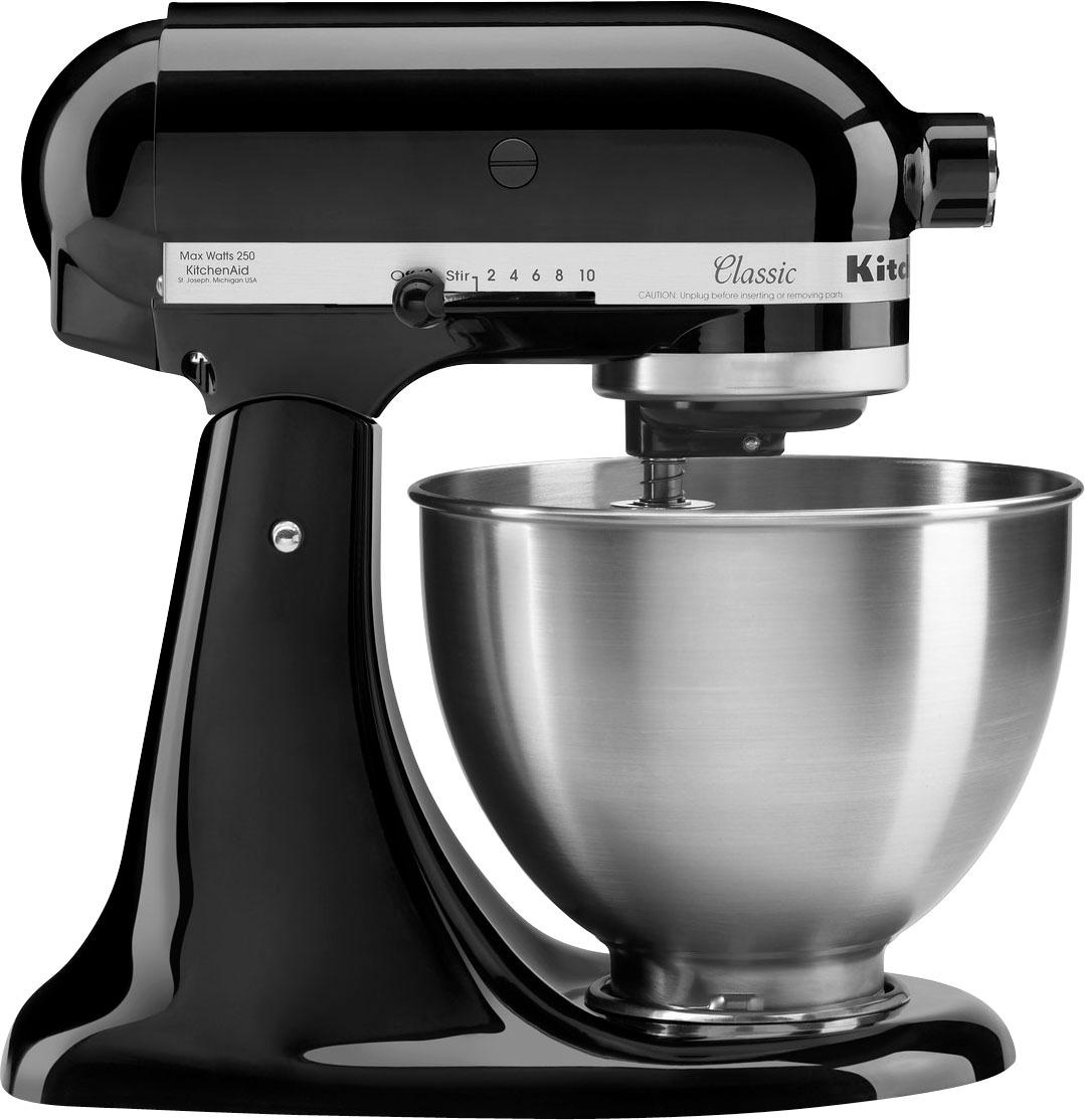 KitchenAid Küchenmaschine »5K45SSEOB ONYX BLACK«, Gratis Fleischwolf/Spritzgebäckvorsatz (Wert ca. 129,-UVP)