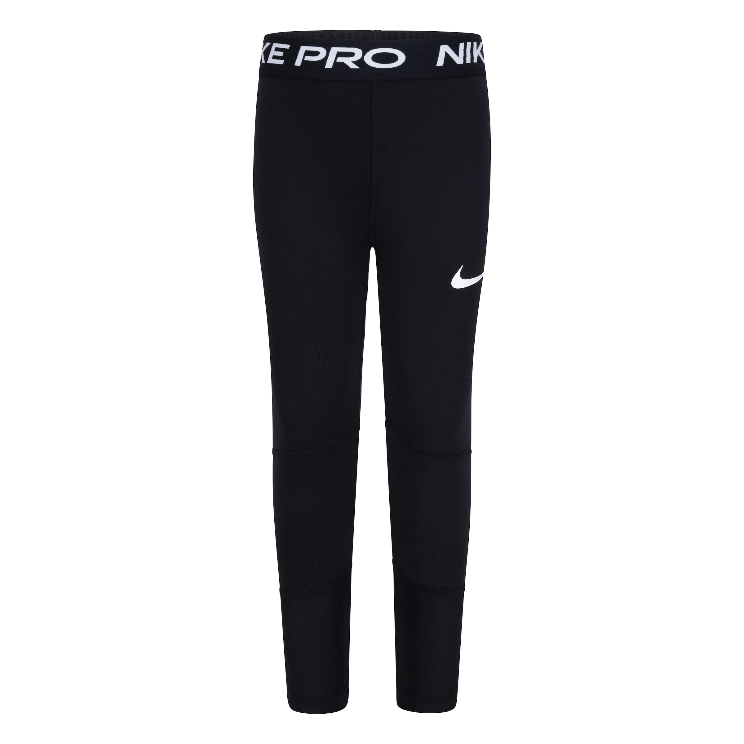 NIKE SPORTSWEAR Mädchen Leggings "NKG NIKE PRO LEGGING", schwarz, Gr. 98, kontrastfarbene Details, unifarben, Jersey, Obermaterial: 83% Polyester,