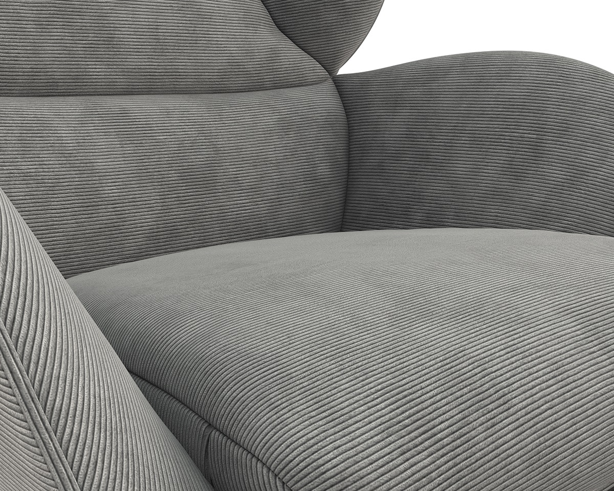 FLEXLUX Ohrensessel »Adria Designsessel, Loungesessel,«, Stil & Komfort, organische Form, Fuß Holz schwarz