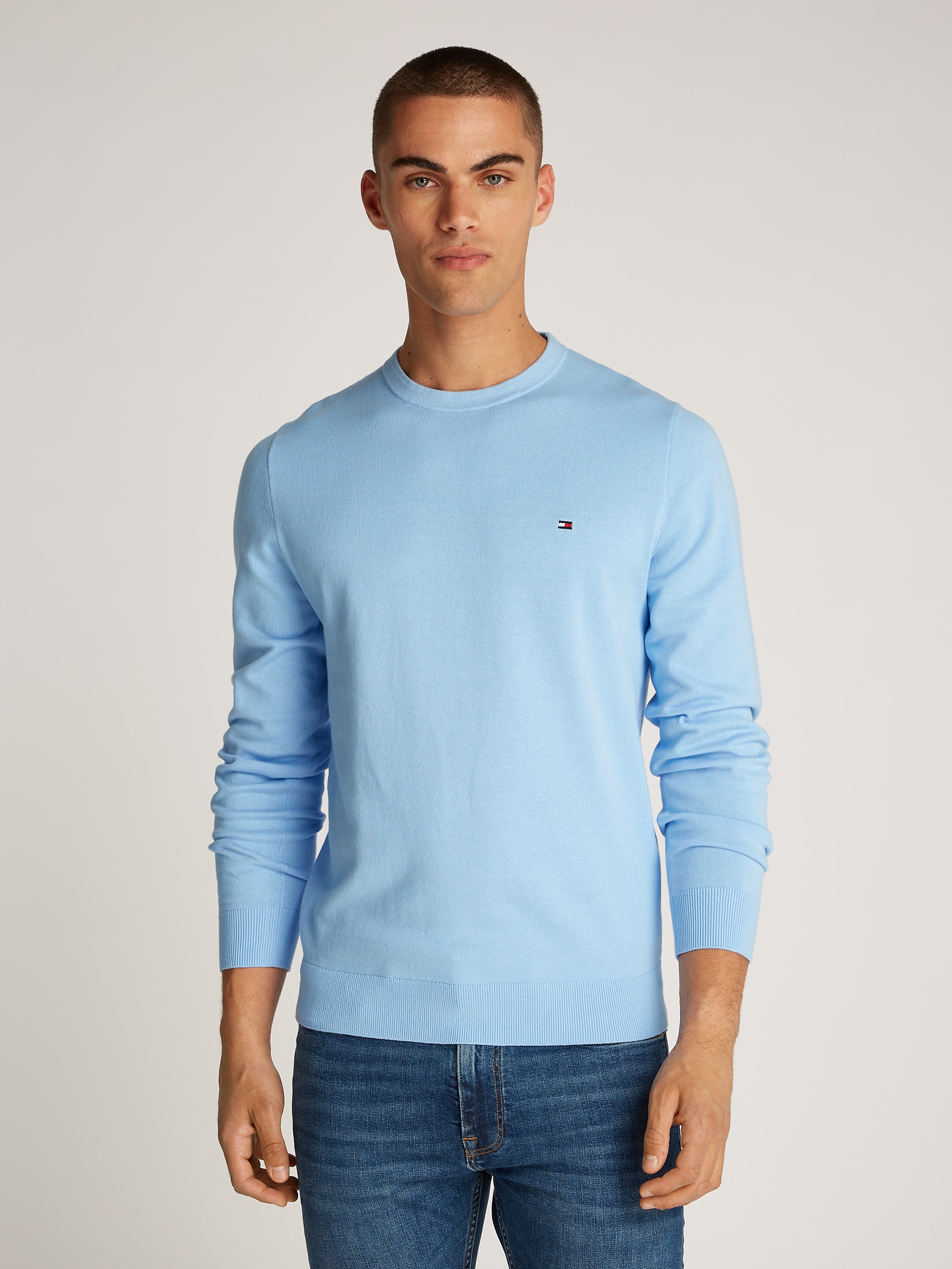 Tommy Hilfiger Rundhalspullover "DE COTTON CREW NECK"