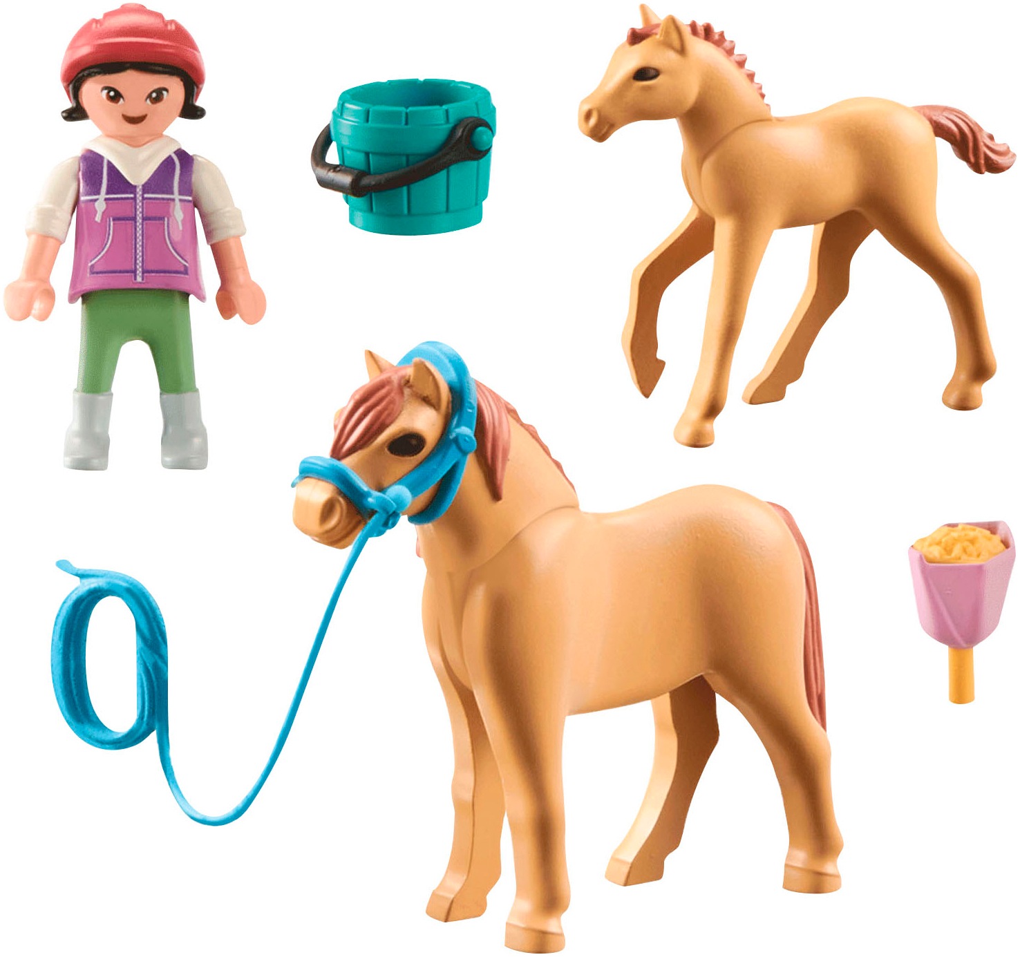 Playmobil® Konstruktions-Spielset »Kind mit Pony und Fohlen (71498), Horses of Waterfall«, (10 St.), Made in Europe