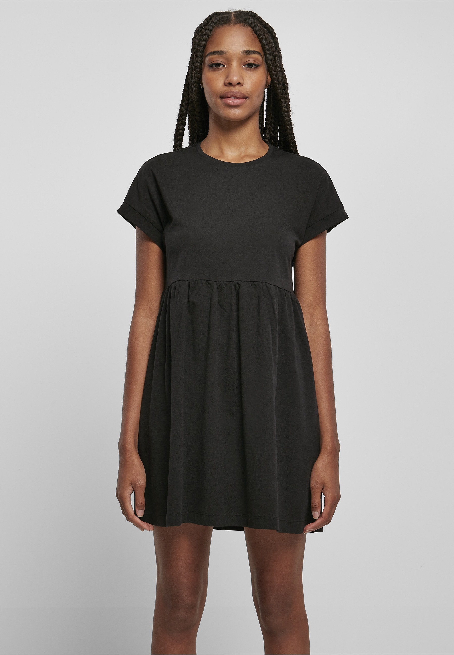 URBAN CLASSICS A-Linien-Kleid »Urban Classics Damen Ladies Organic Empire Valance Tee Dress« 1 Stk. tlg.