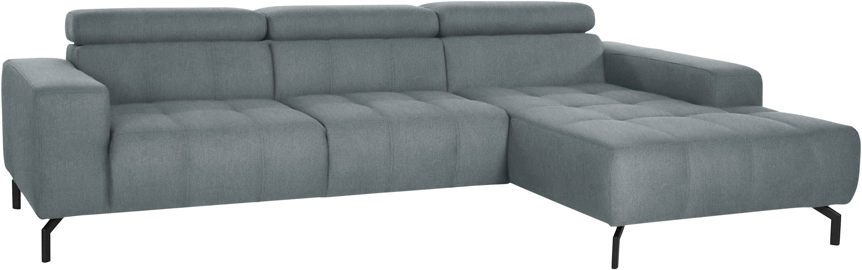 DOMO collection Ecksofa Cunelli, inklusive 6-fach verstellbarer Kopfteilverstellung