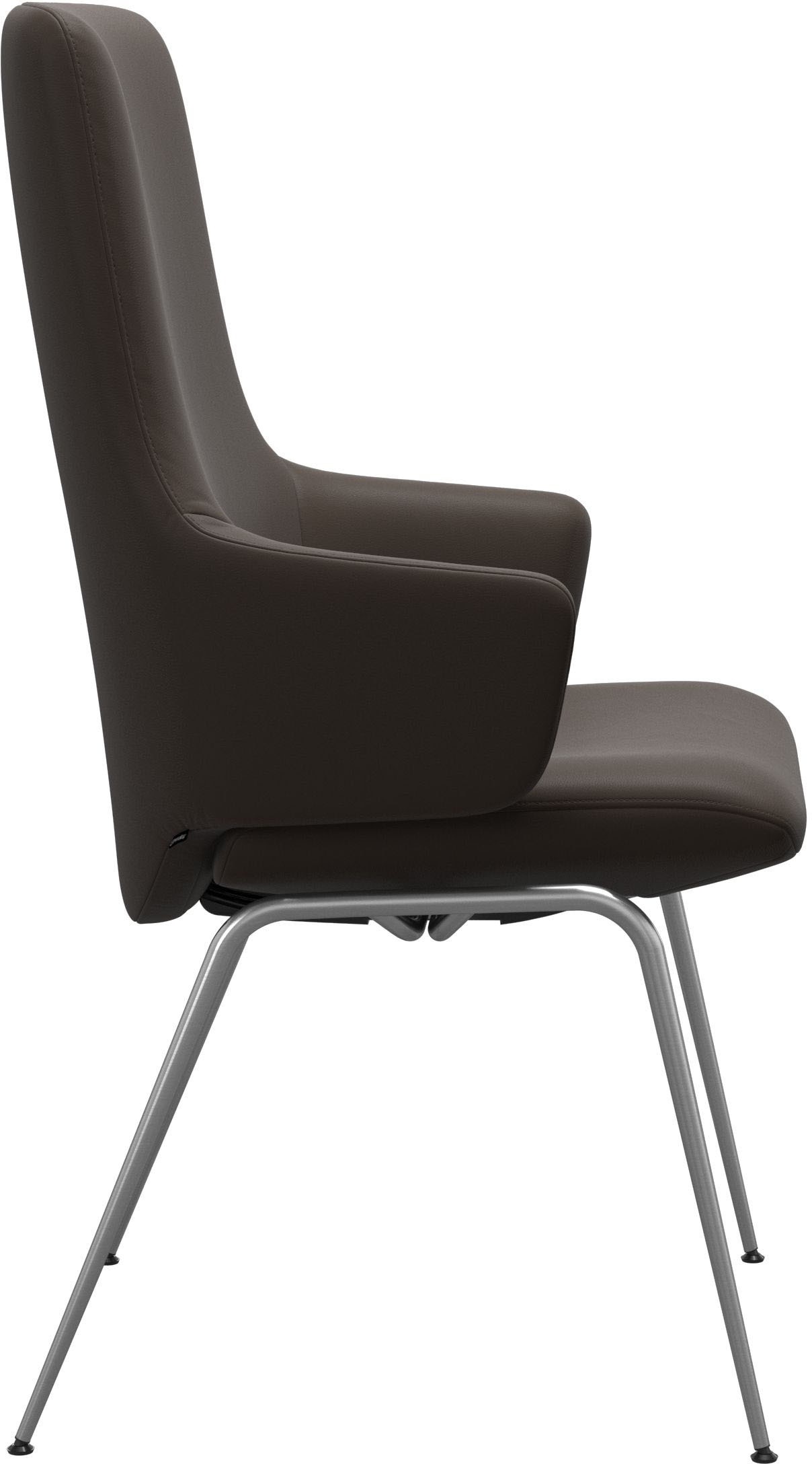 Stressless® Polsterstuhl »Laurel«, Leder BATICK, High Back mit Armlehne, Größe L, mit Beinen aus Stahl in Chrom matt