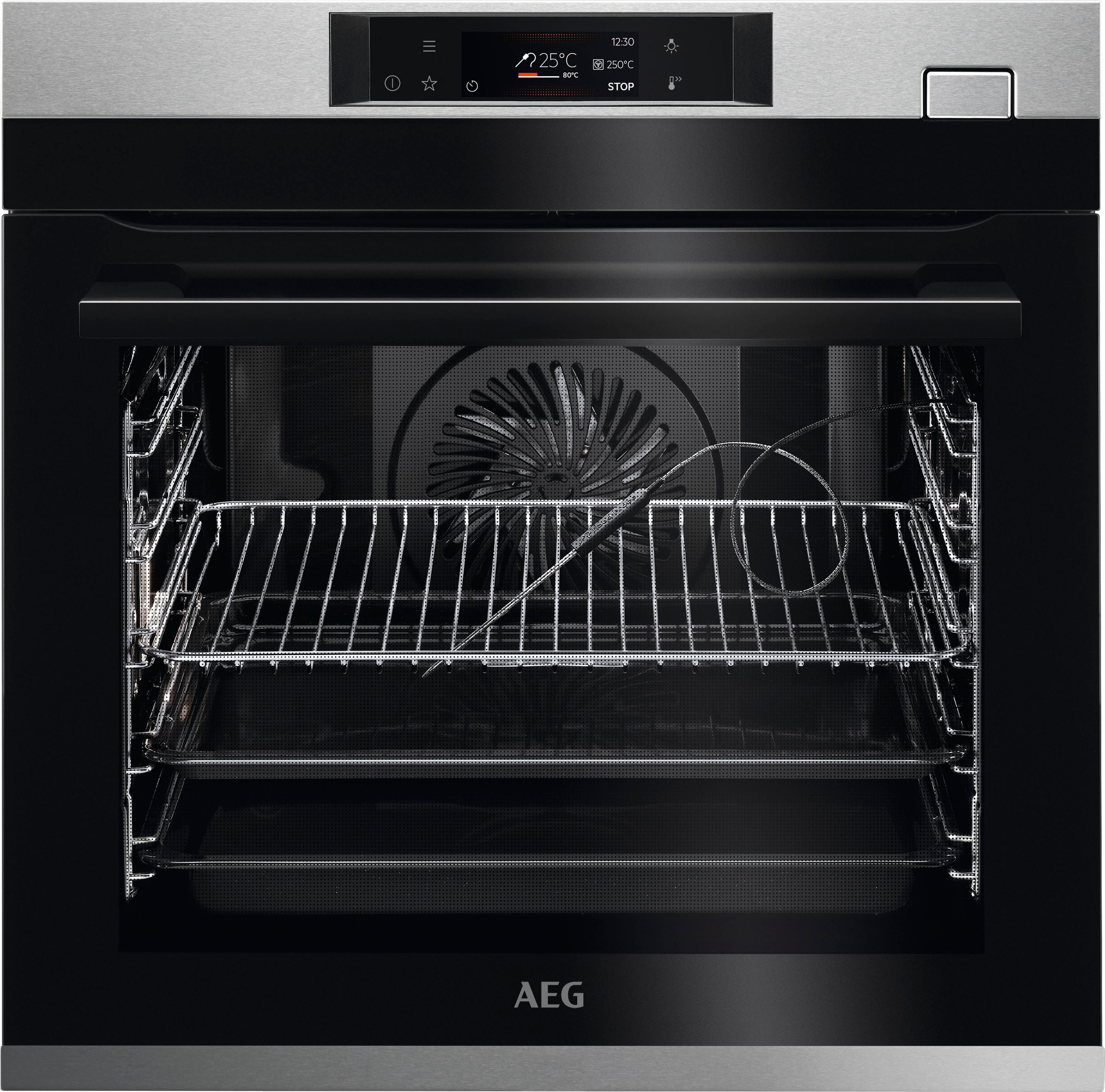 AEG Einbaubackofen Serie 8000 »BSE78228BM«, mit Vollauszug, Steam Clean