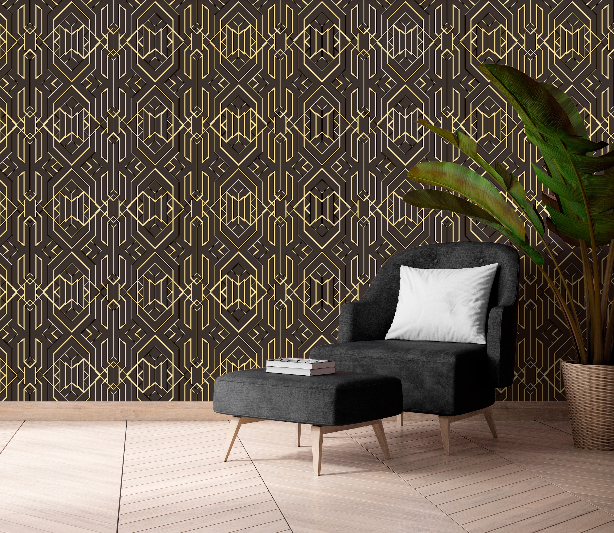 queence Vinyltapete »Merle«, gemustert-Farbverlauf-bedruckt-abstrakt, 90x250cm, selbstklebend, kinderleichte Anbringung, Sticker