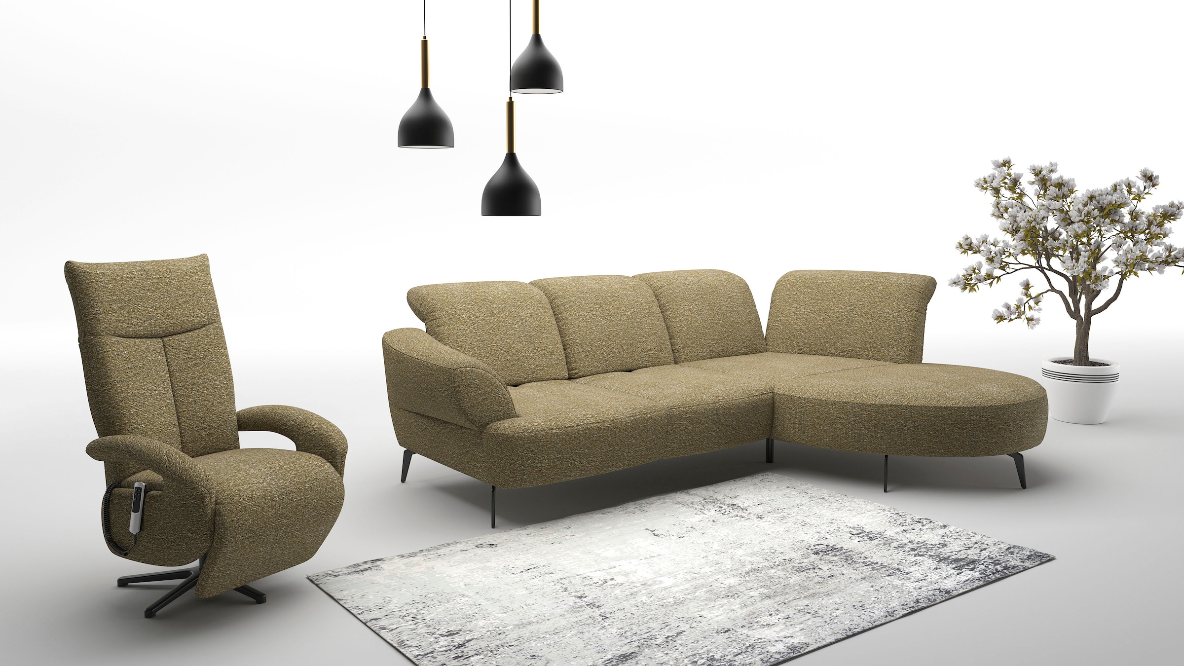 sit&more Ecksofa »Dance«, inkl.System Click&Seat und Sitztiefenverstellung