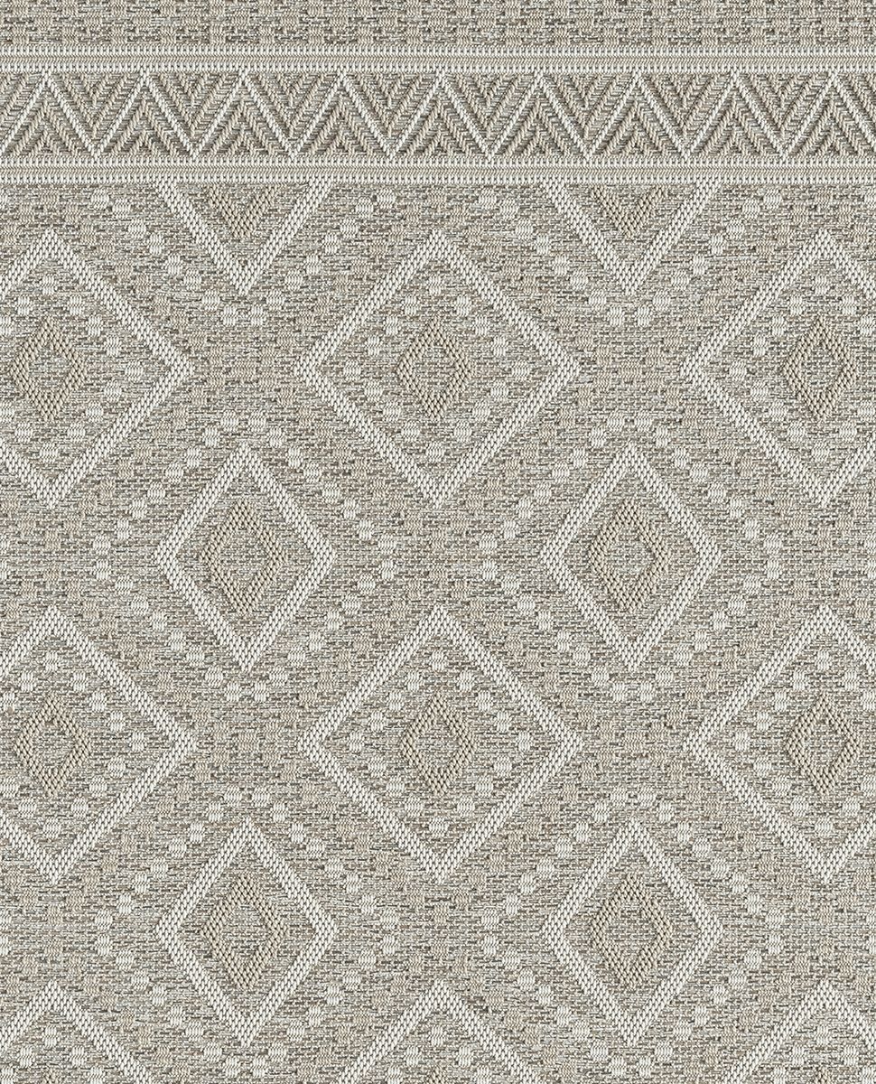 Teppich THE CARPET "Calgary", beige, H:1mm Ø:120cm, Polypropylen, Teppiche, Teppich, moderner robuster In und Outdoor Teppich 3