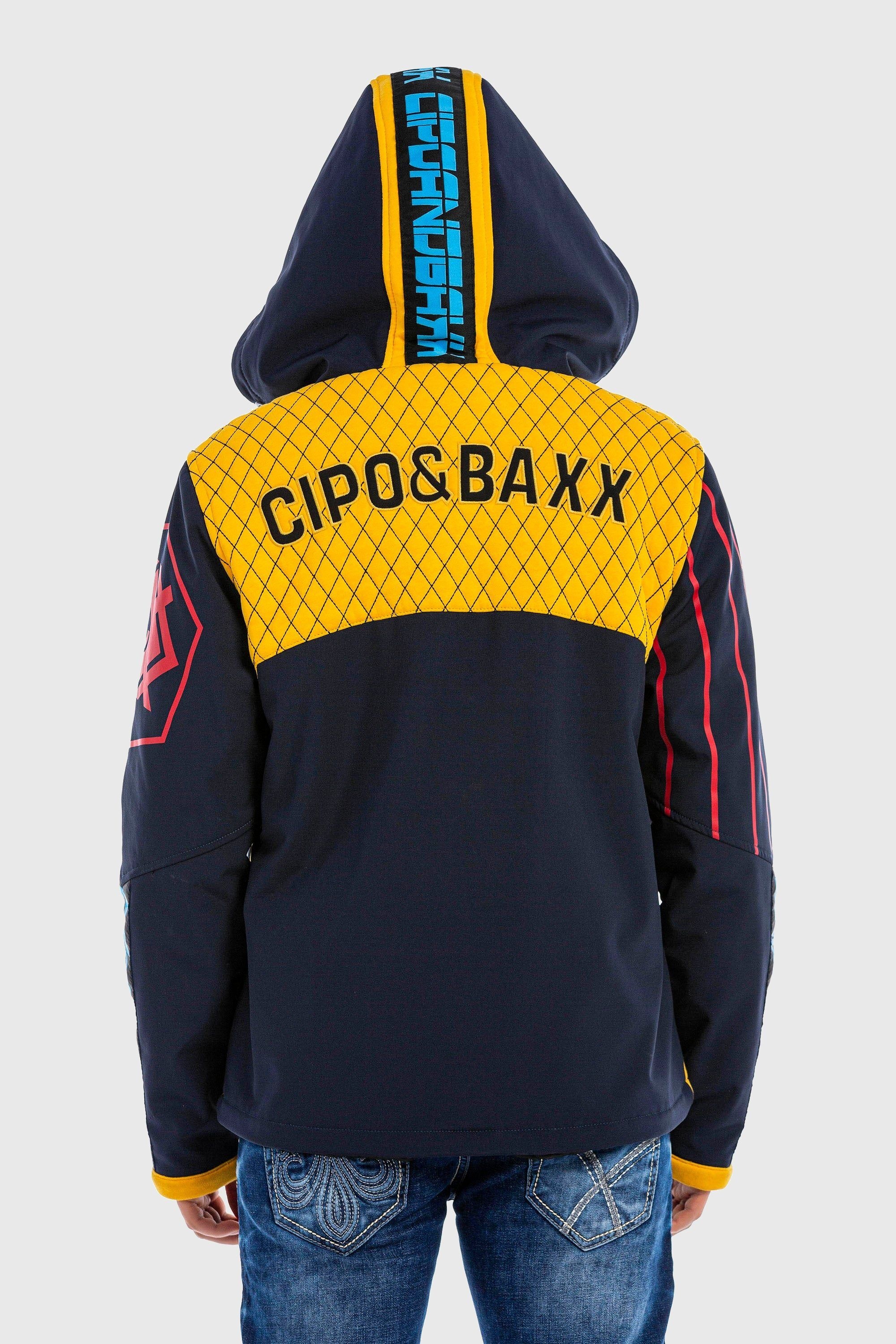 Cipo & Baxx Outdoorjacke »JACKET«, mit Kapuze, im farbenfrohen Design
