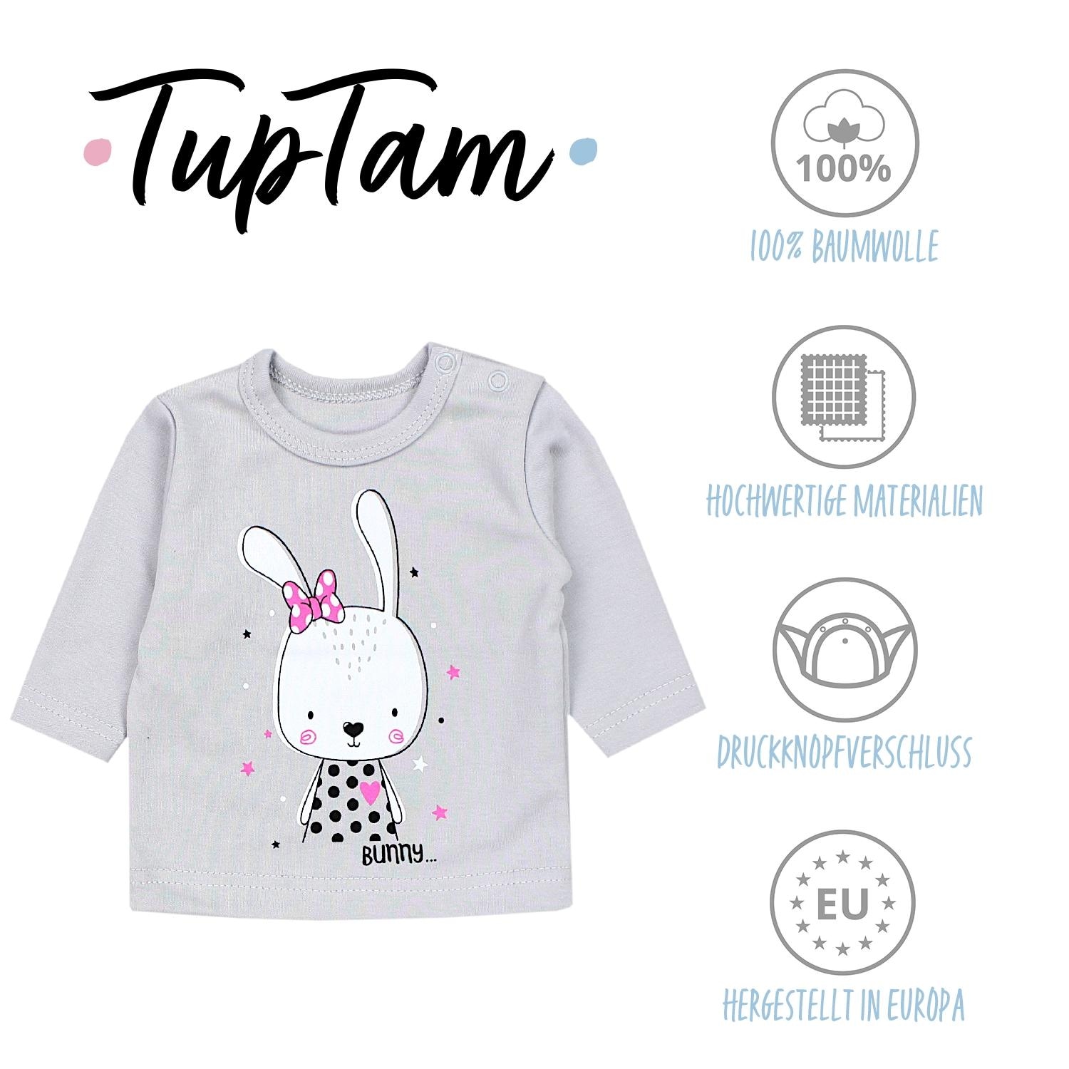 TupTam Langarmshirt »Shirt Unisex Baby Langarmshirt mit Spruch Aufdruck 3er Set«