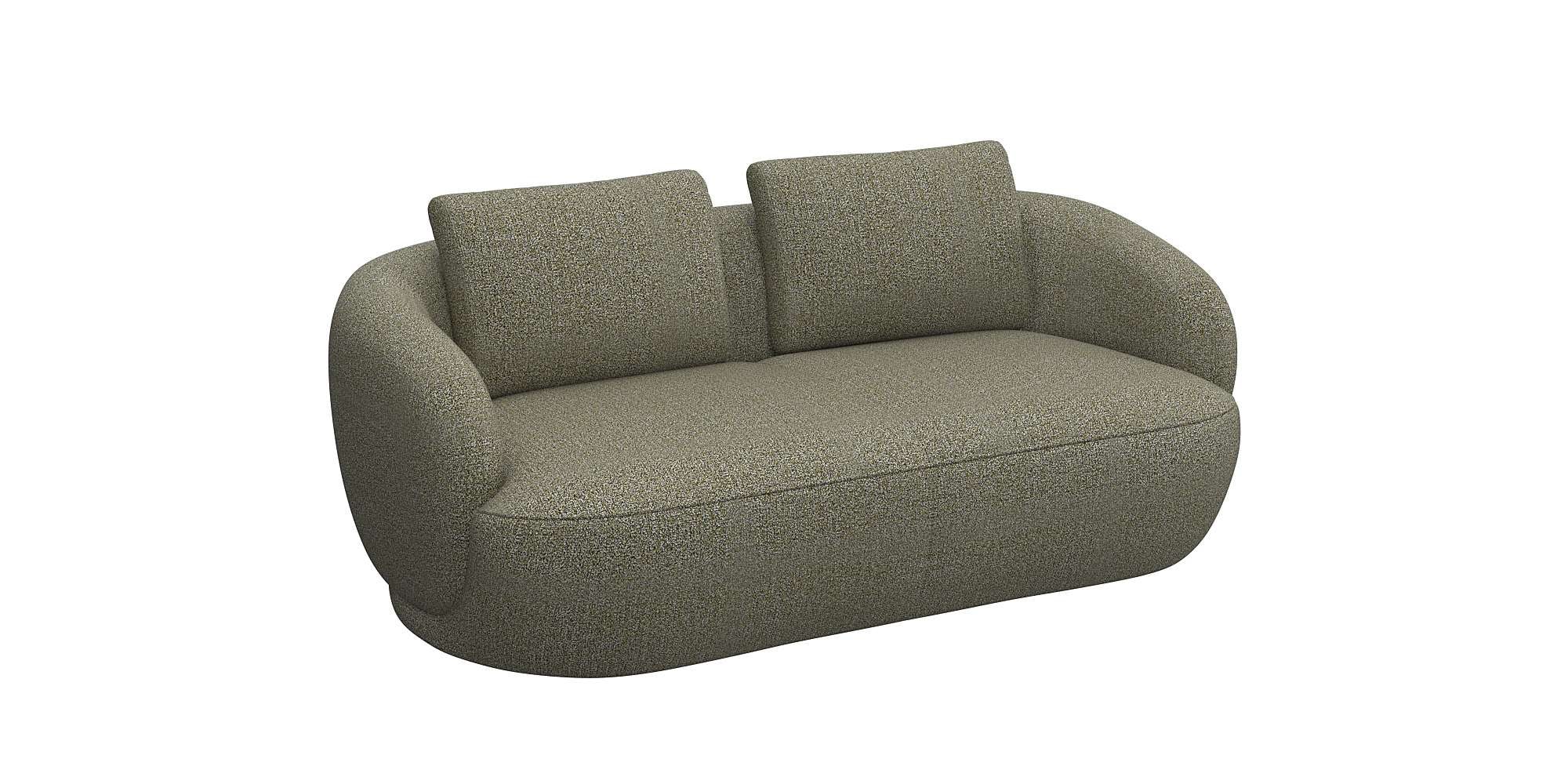 FLEXLUX 2,5-Sitzer »Torino, rund, Couch, Loveseat,«, Modernes, organisches Sofa-Design, Kaltschaum, Wellenunterfederung