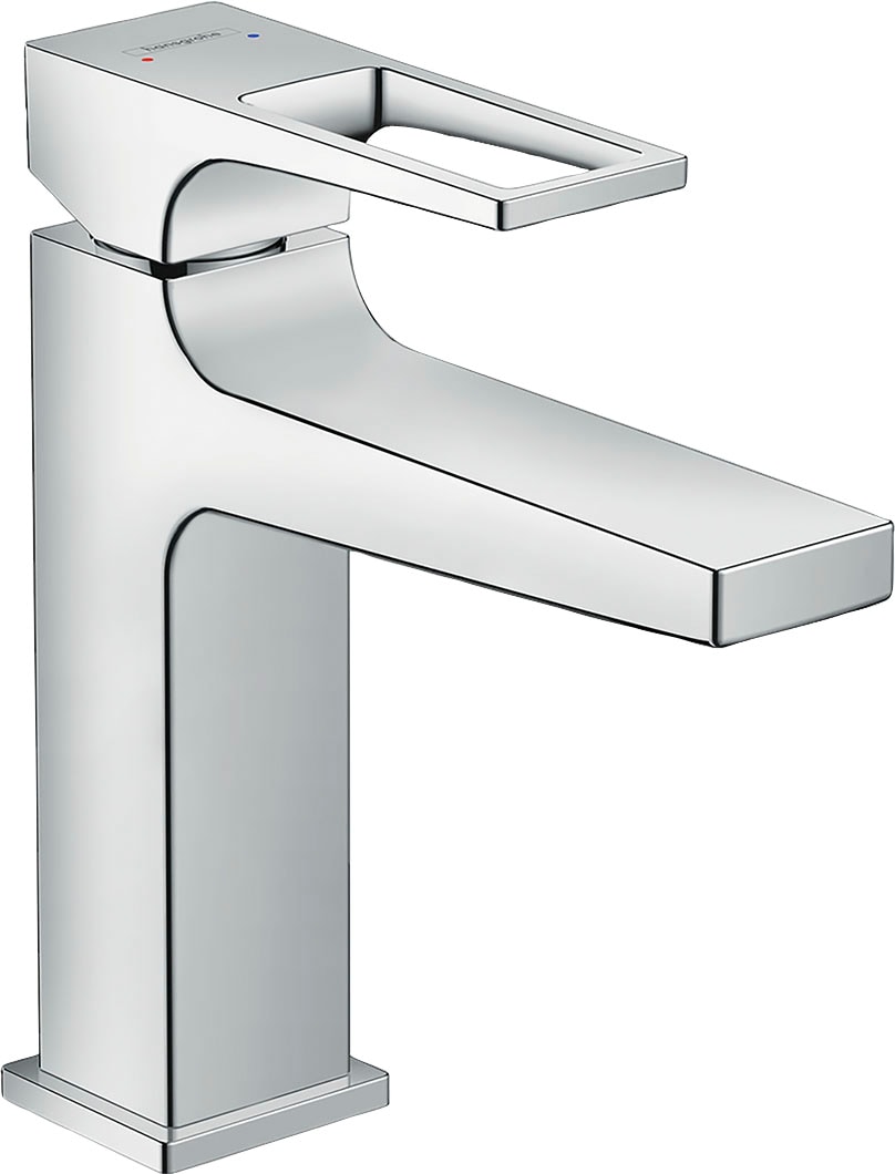 hansgrohe Waschtischarmatur "Metropol", 11cm, mit Bügelgriff und Push-Open Ablaufgarnitur, chrom