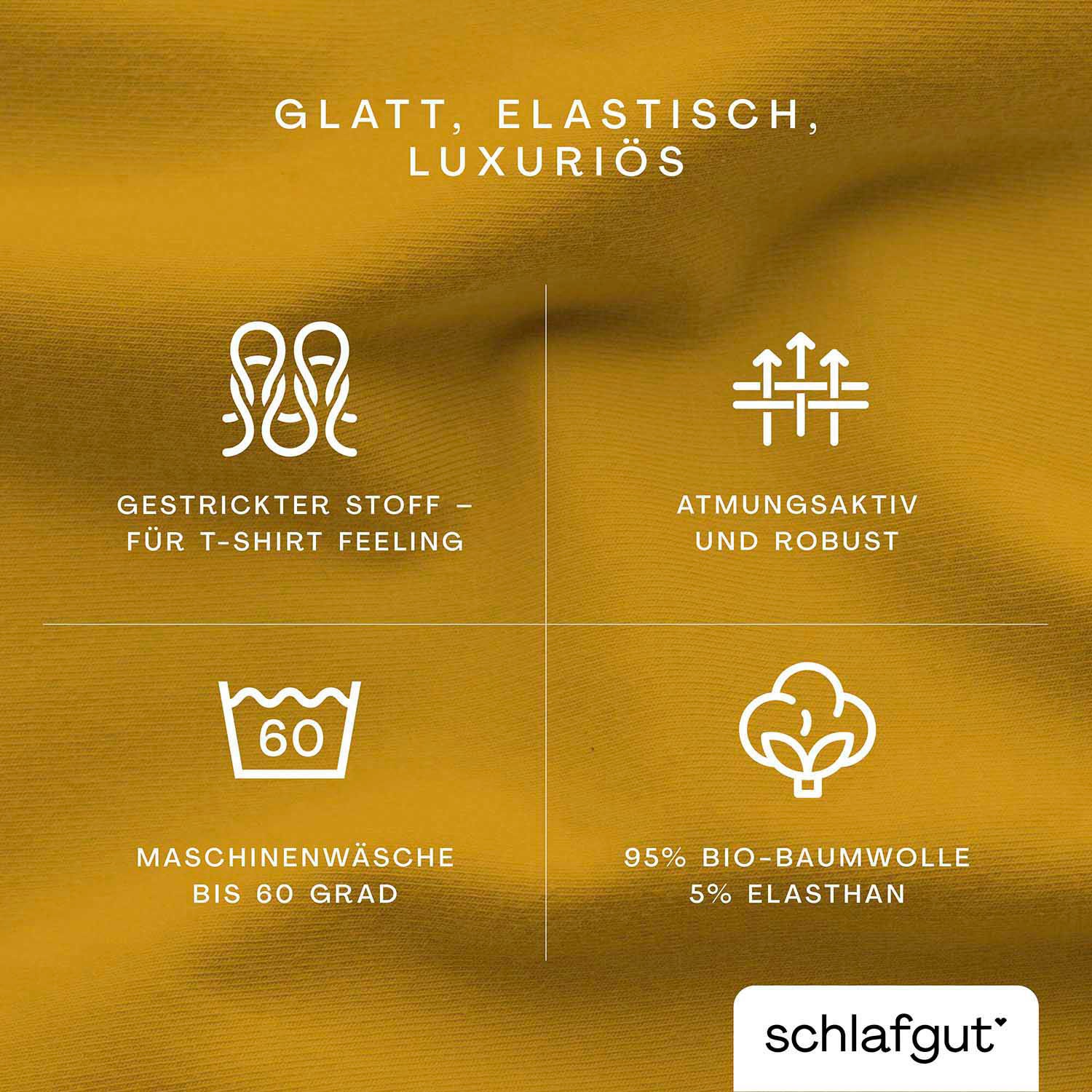 Thumbnail - Schlafgut Spannbettlaken "Premium" Zero Waste Verpackung, PREMIUM Qualität