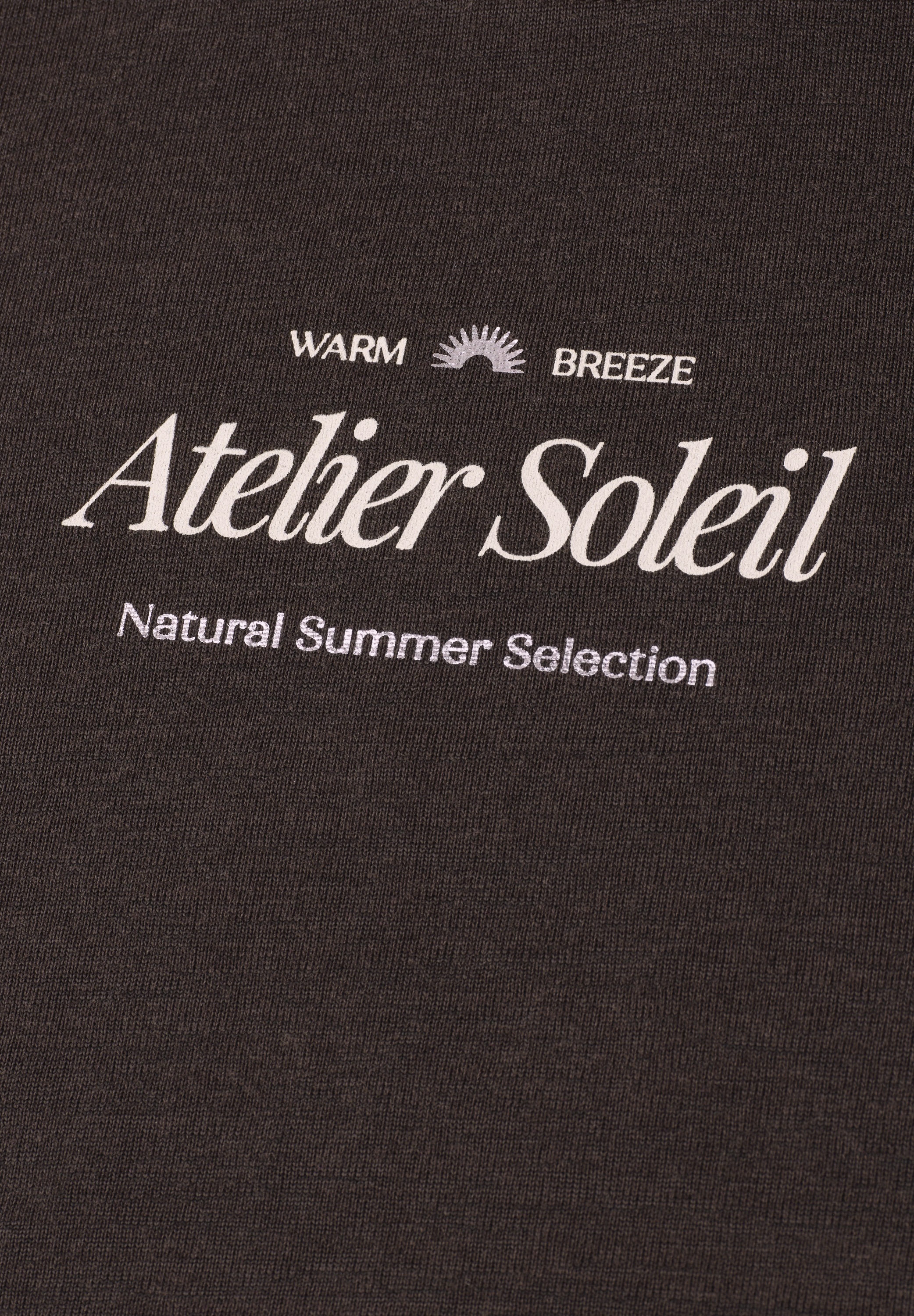 STREET ONE T-Shirt in Leinen-Optik