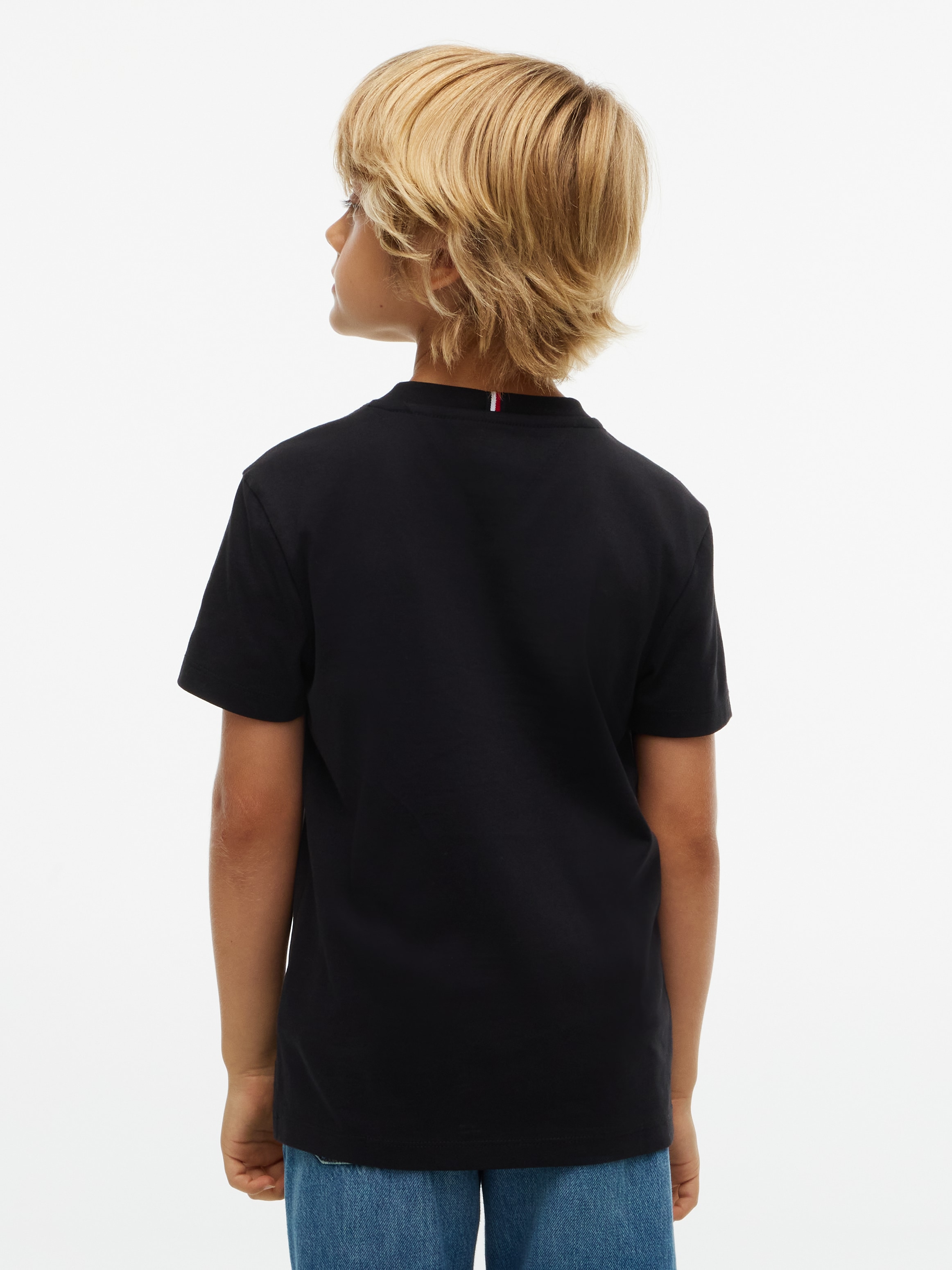 Tommy Hilfiger T-Shirt Rundhalsausschnitt, Regular Fit, Kinder bis 16 Jahre