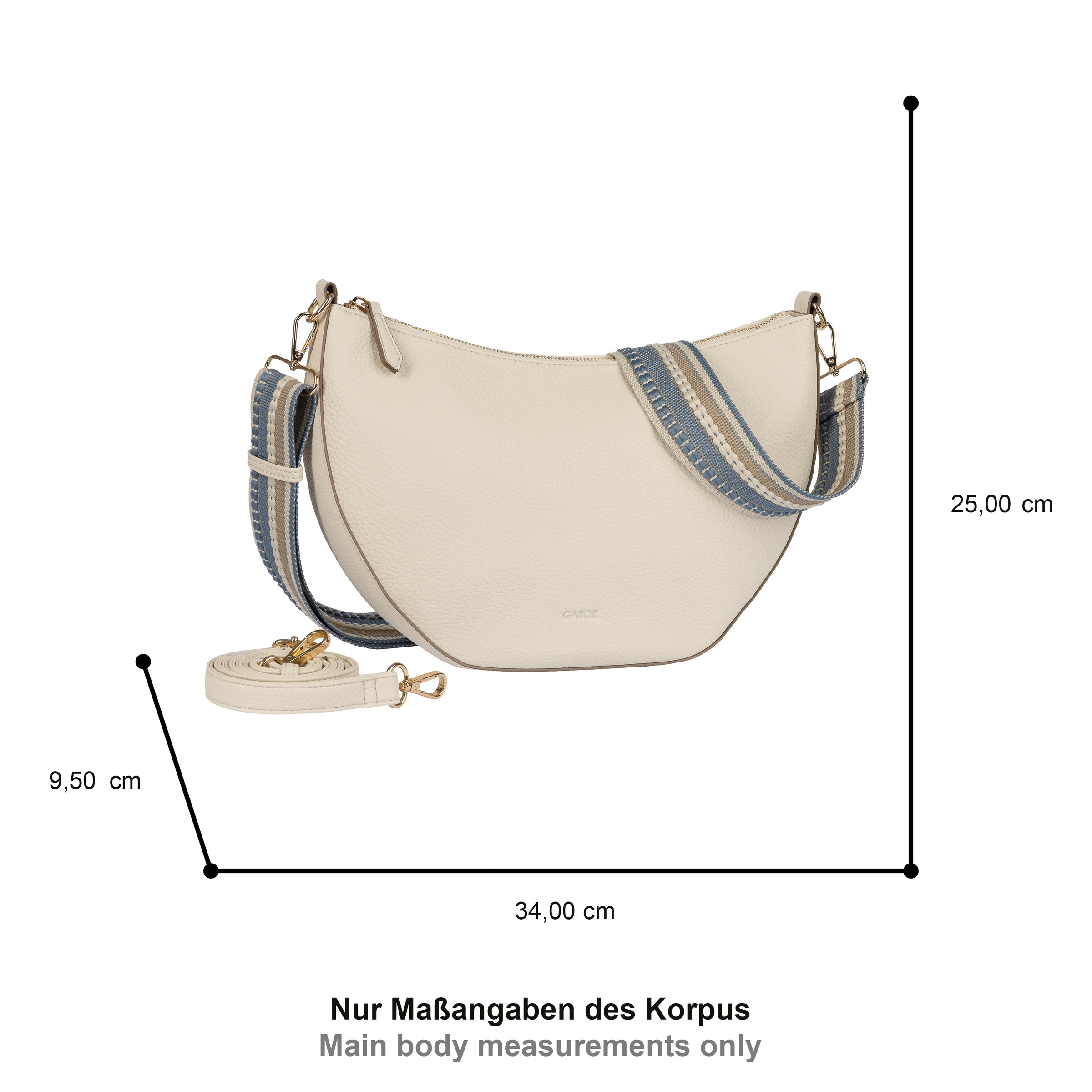 Gabor Umhängetasche "Linda Summer" Schultertasche mit dezentem Logo und ext günstig online kaufen