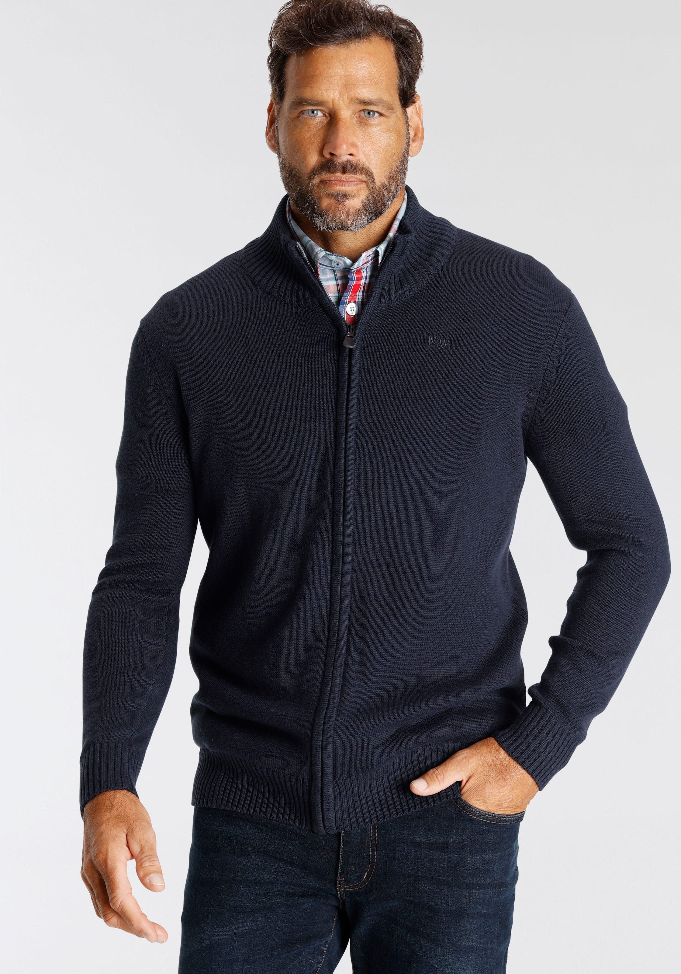 Mans World Strickjacke "in vielen Farben Preis- Leistungsbestseller" aus Baumwollmischung, bequeme Paßform