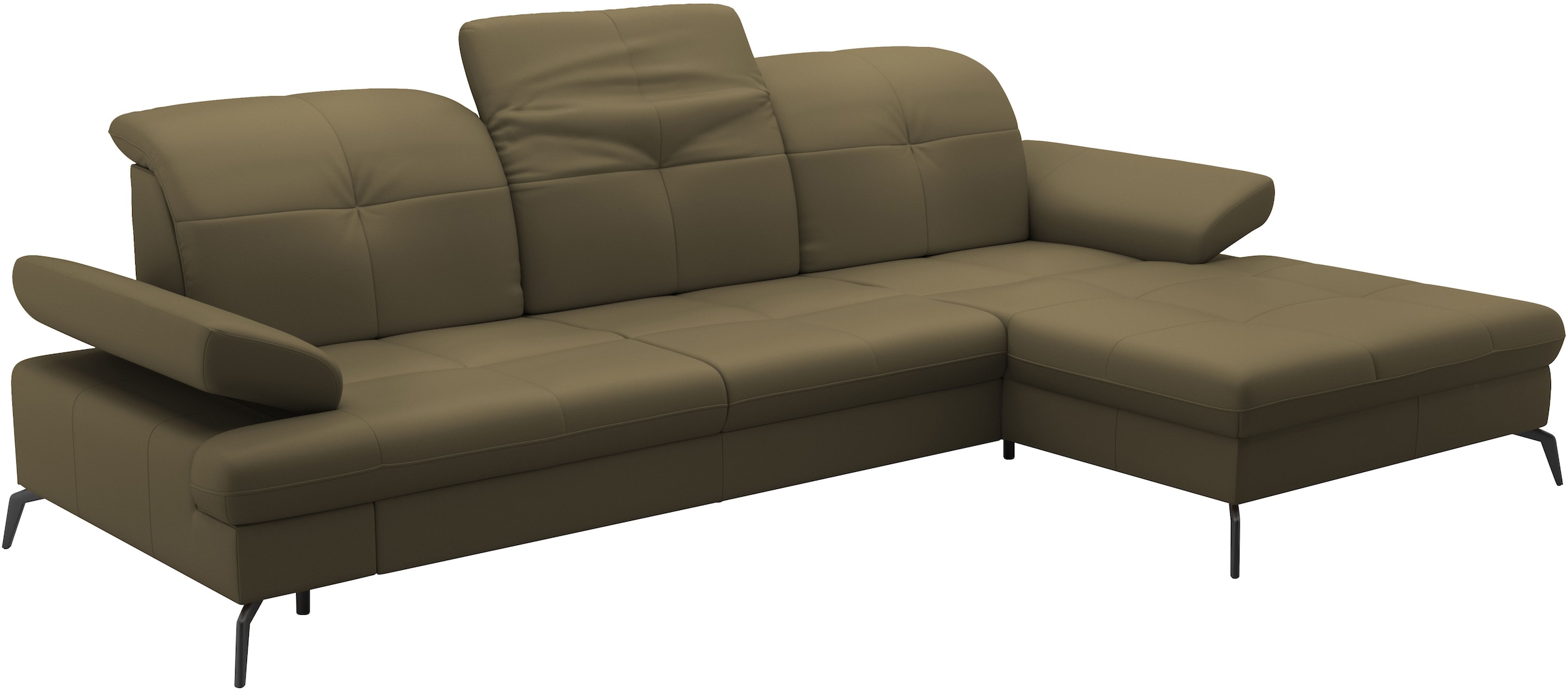 sit&more Ecksofa »Amica, L-Form, inkl. Sitztiefenverstellung & Armteilverstellung«, wahlweise mit Bettfunktion, Bettkasten und Kopfteilverstellung