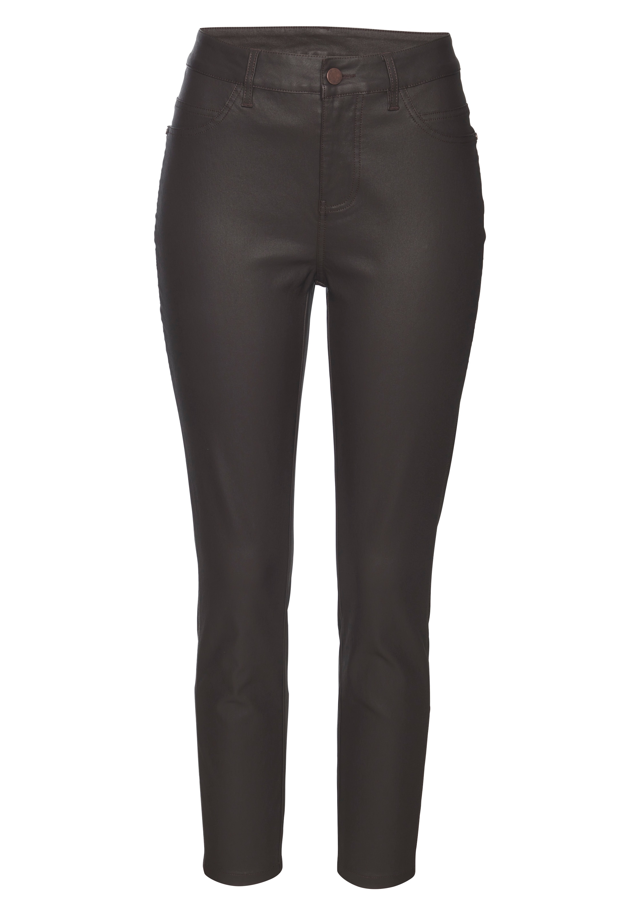LASCANA Lederimitathose  in schmaler Passform, figurbetonte Jeggings mit Stretchanteil