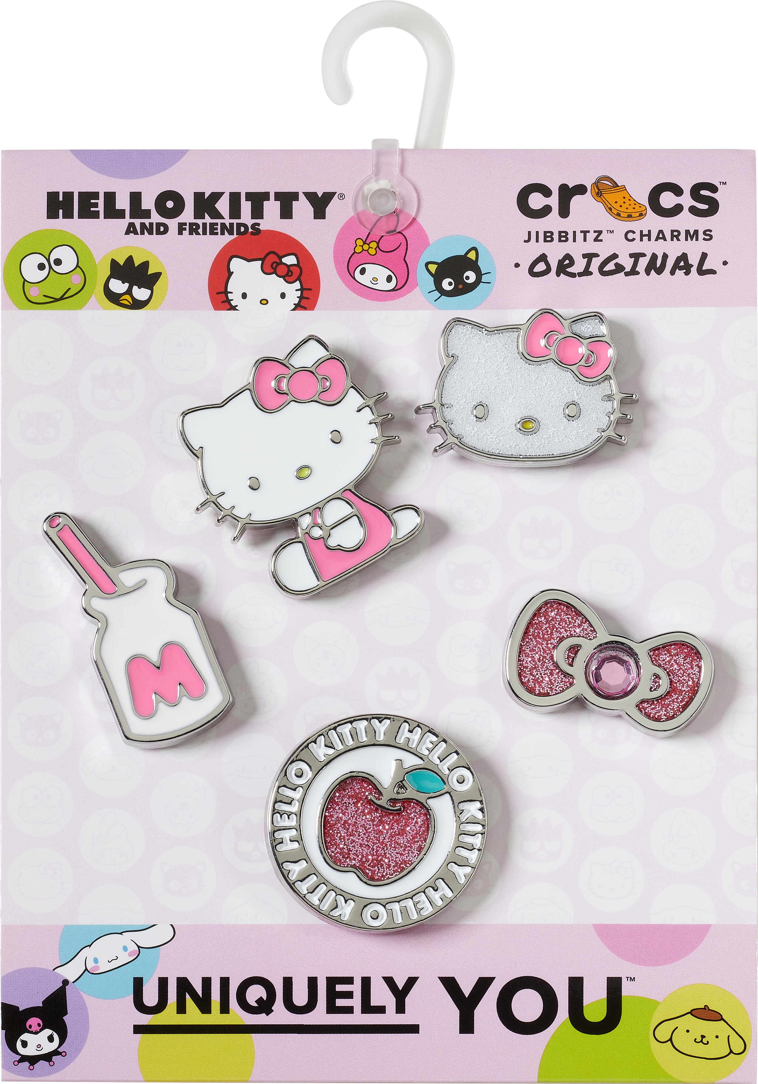 Crocs Schuhanstecker "Jibbitz™ Hello Kitty Friends" Set, Kein Spielzeug. Nicht für Kinder unter 3 Jahren geeignet, 5 Hello Kitty Anstecker, Charm, Anstecker für Crocs Schuhe
