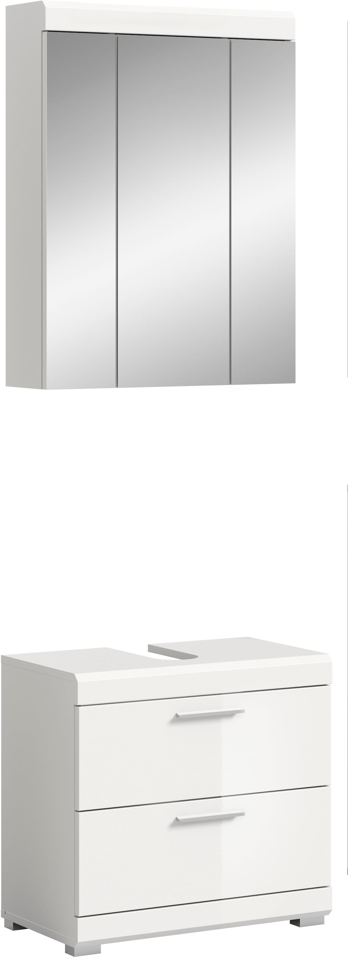welltime Badmöbel-Set "SIENA, 2 tlg., bestehend aus: Waschbeckenunterschrank, Spiegelschrank" Set, TOPSELLER, 2 Stk. tlg.
