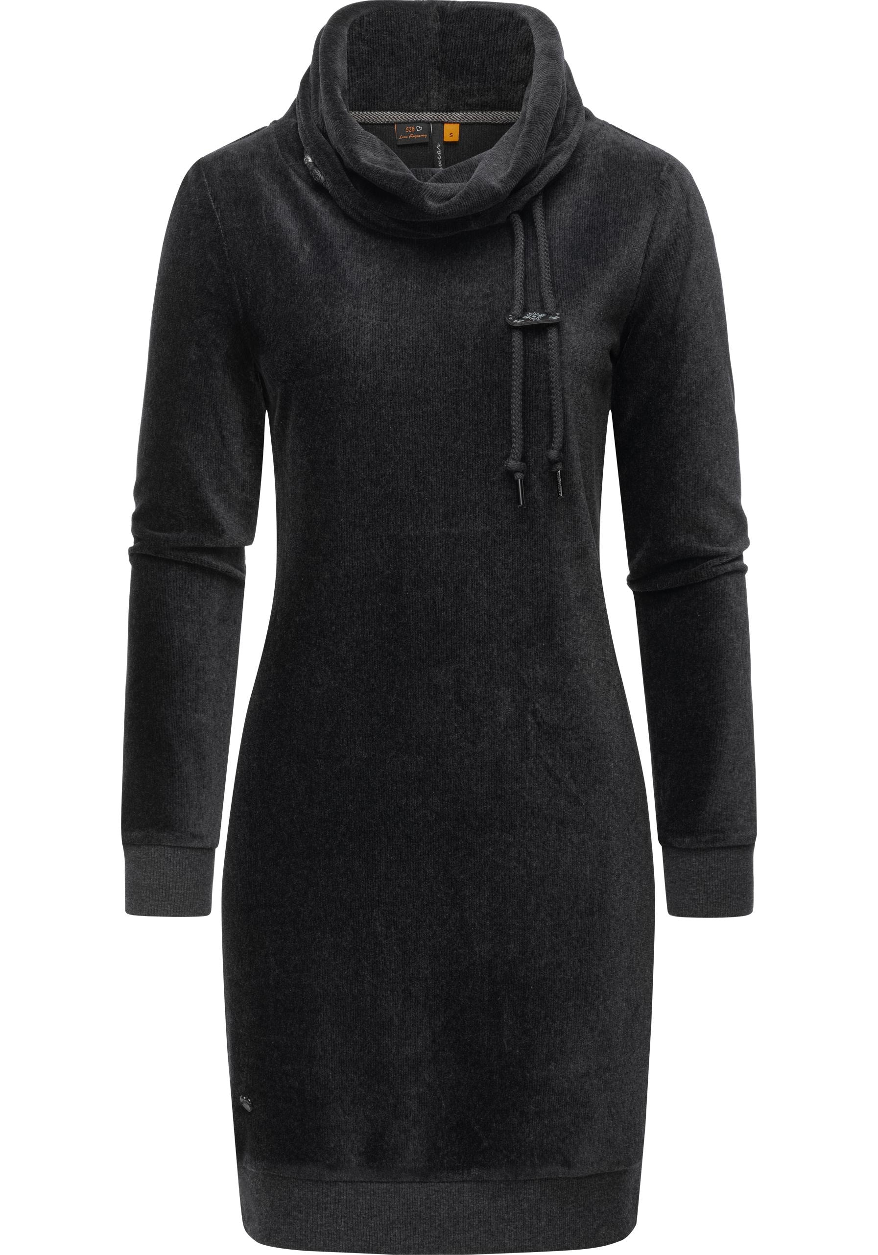 Ragwear Sweatkleid "Chloe Velvet" Ohne Taschen stylisches Langarmkleid in S günstig online kaufen