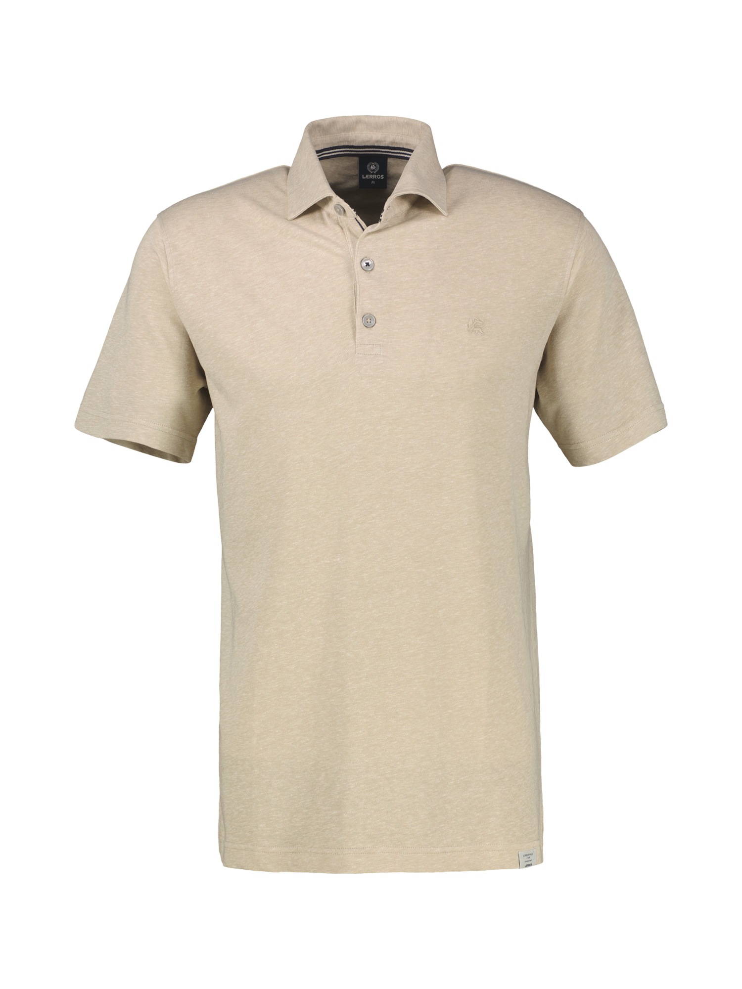 LERROS Poloshirt »Poloshirt aus Baumwoll-Leinen-Mix in moderner 2-Tone-Optik«