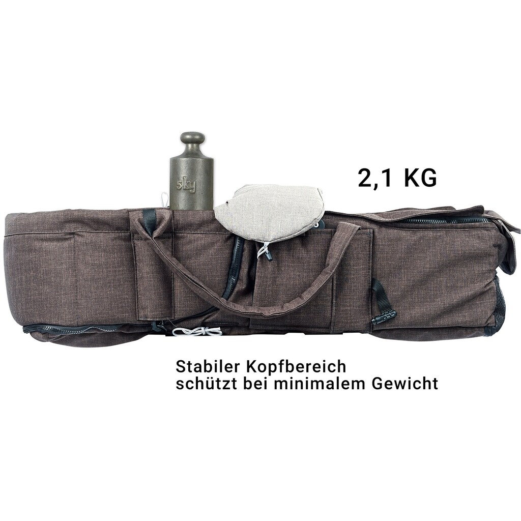 Gesslein Kombi-Kinderwagen »F10 Air+, schwarz/cognac mit Tragetasche C1 Lift, citygrau/Punkte«, Design & Handarbeit aus Deutschland