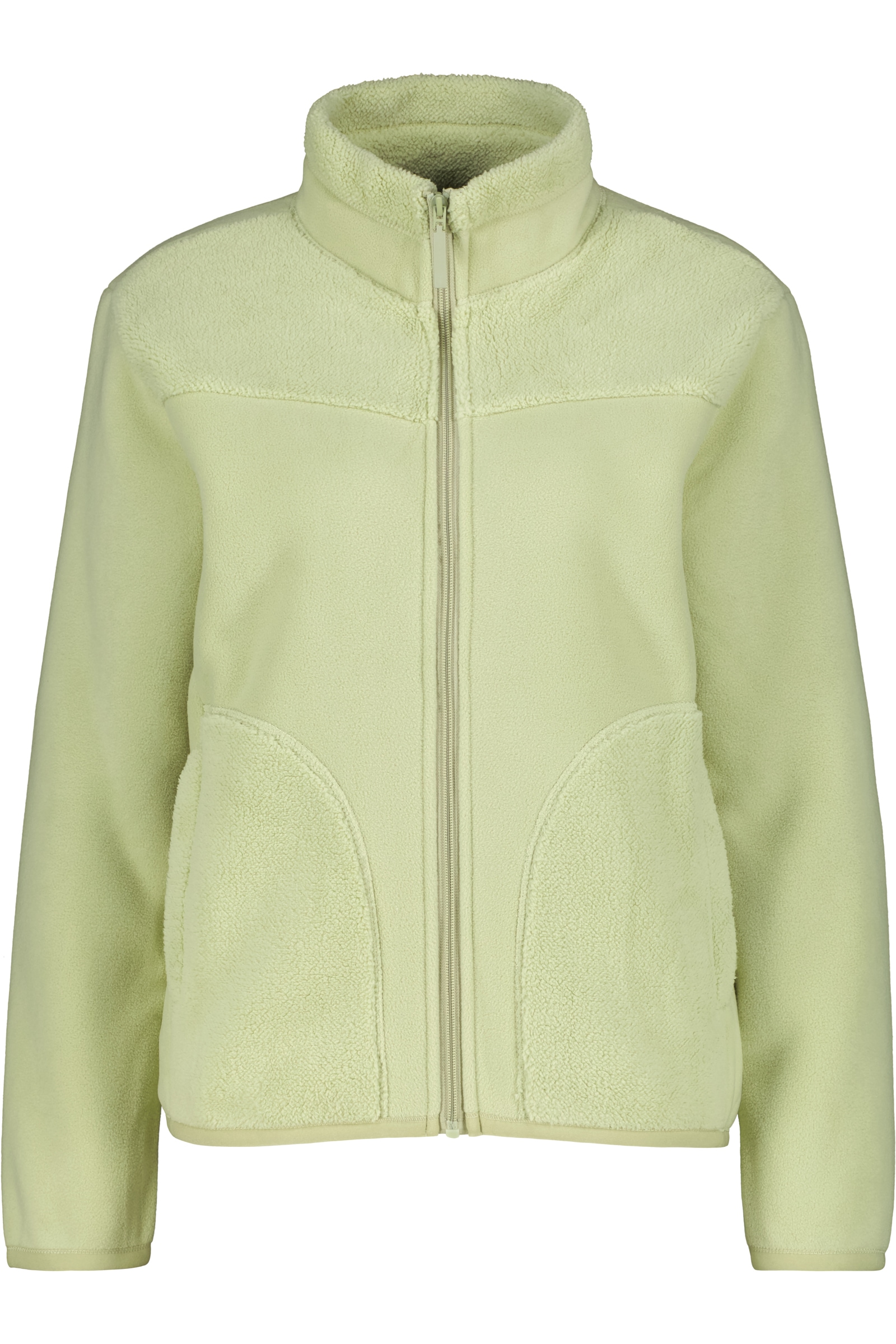 Alife & Kickin Fellimitatjacke "Damen LysannAK T Übergangsjacke, Jacke" mit Stehkragen aus Teddyfleece und weichem Materialmix