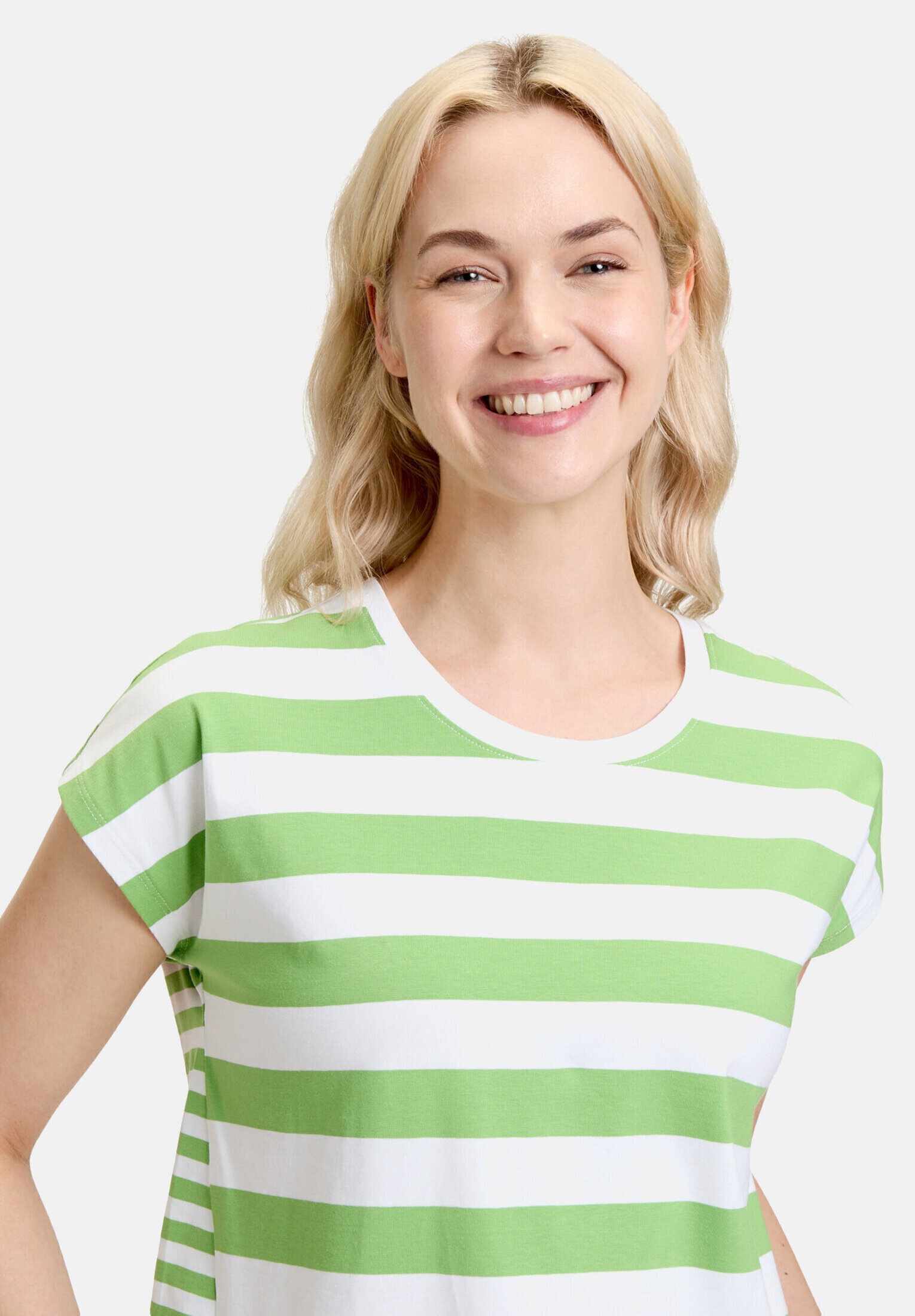 Betty Barclay Kurzarmshirt »Damen mit Streifen« 1 Stk. Materialmix