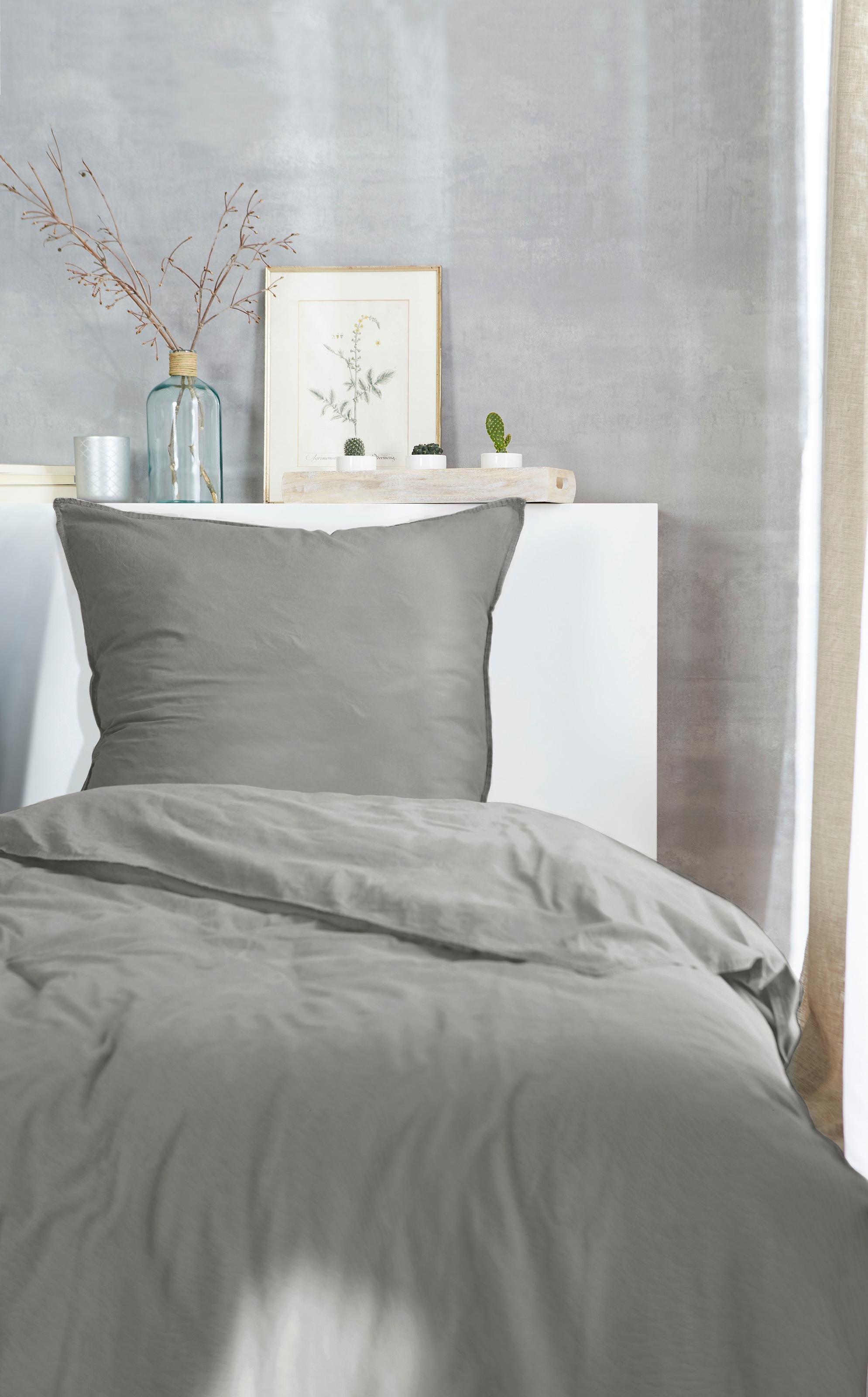 Primera Bettwäsche "Primera Stone-Washed Flanell" 2 Stk. tlg. Bettwäsche au günstig online kaufen