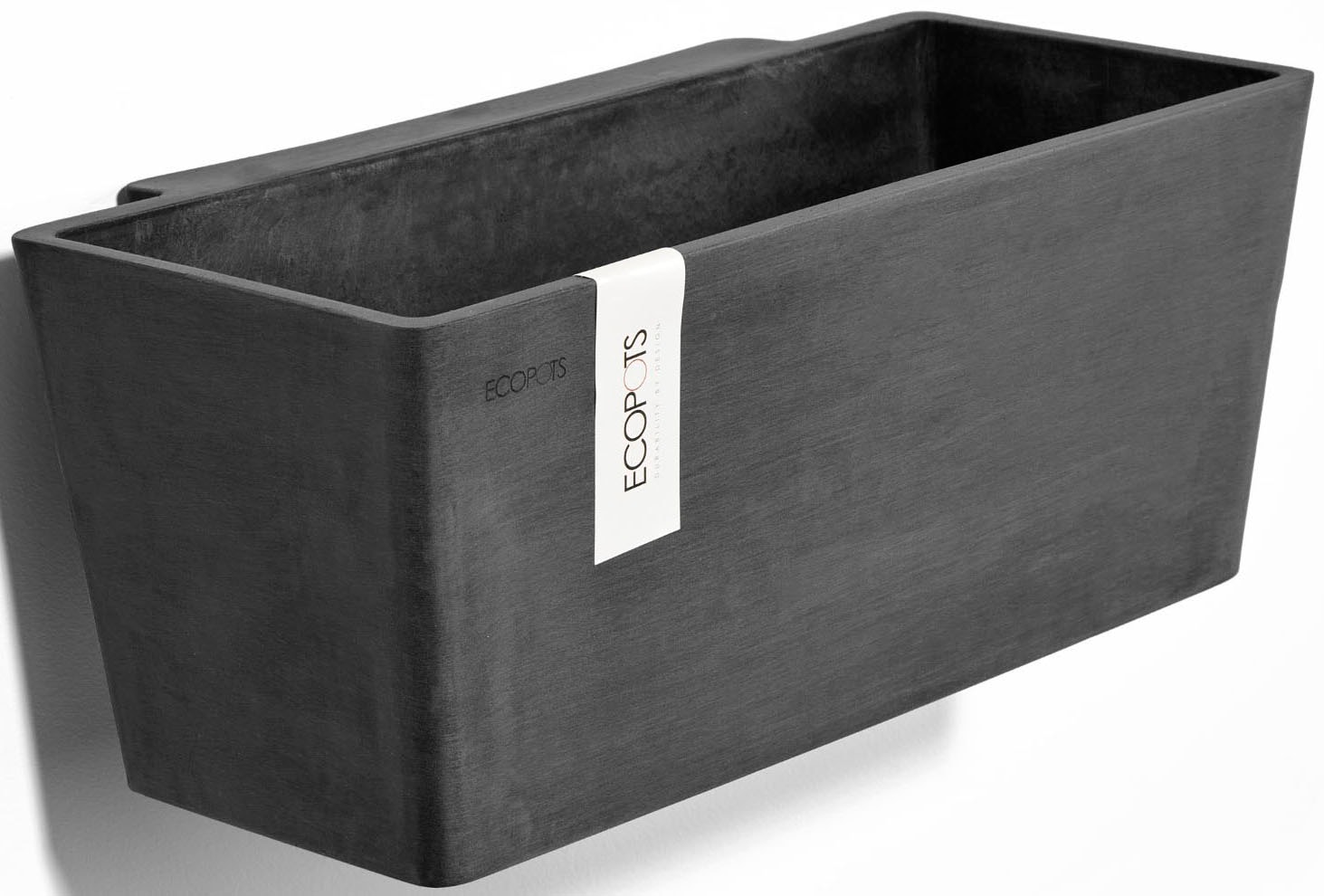 ECOPOTS Blumentopf »Manhattan Wall 35 Dunkelgrau« für innen und außen: frostsicher, bruchsicher und lichtbeständig