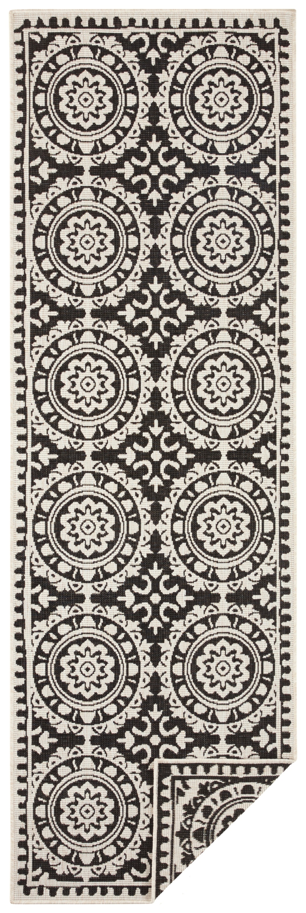 NORTHRUGS Läufer »Jardin«, rechteckig, 5 mm Höhe, Wendeteppich, In-& Outdoor, Vintage, Balkon, Garten, Wohnzimmer, Flur