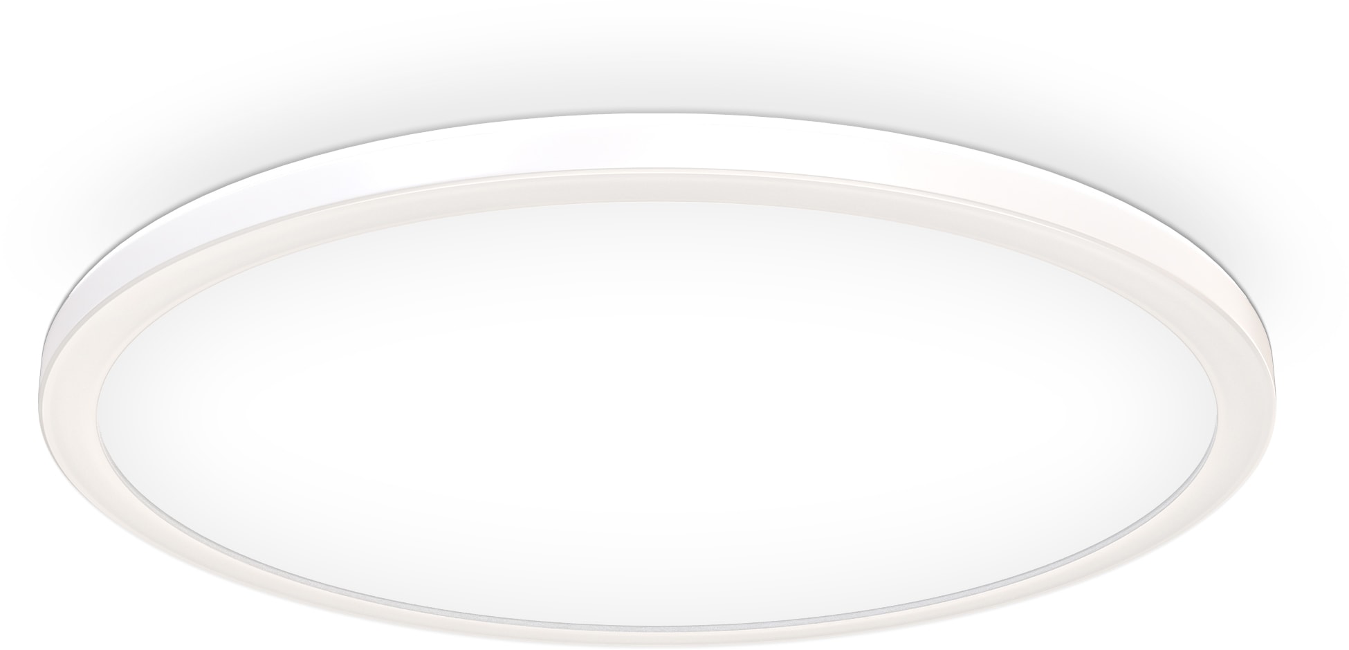 B.K.LICHT Panel, weiß, 1, Ø 42cm H: 2,9cm, 1 Stk., Leuchten, Deckenleuchte, dimmbar, ultra-flach, indirektes Licht, neutralweiß, LED Panels
