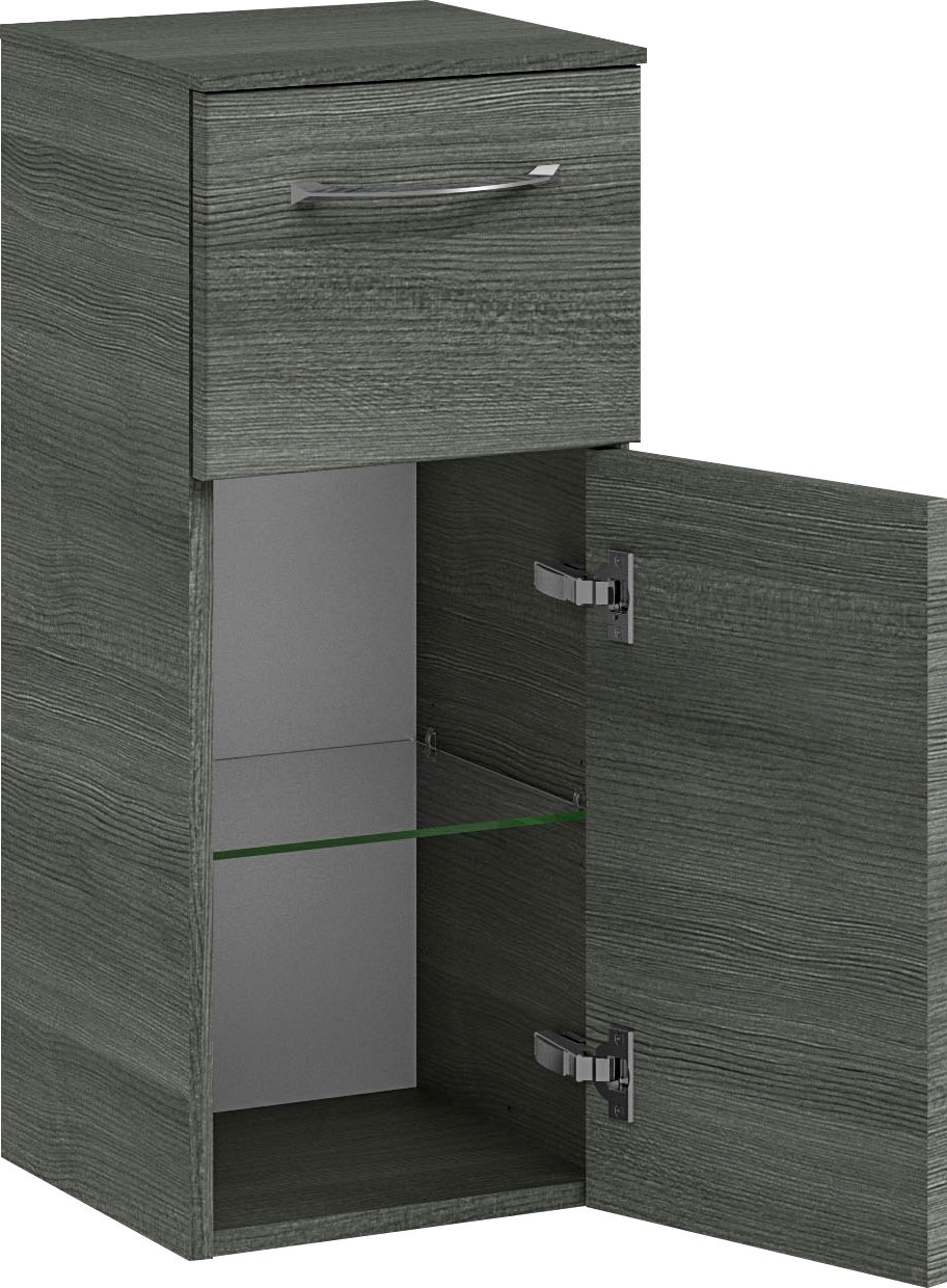 Saphir Badmöbel-Set »6005 Sprint 4-teilig, Keramik-Waschtisch mit LED-Spiegelschrank«, (5 St.), Unterschrank, Midischrank, inkl. Türdämpfer, 4 Türen, 5 Schubladen