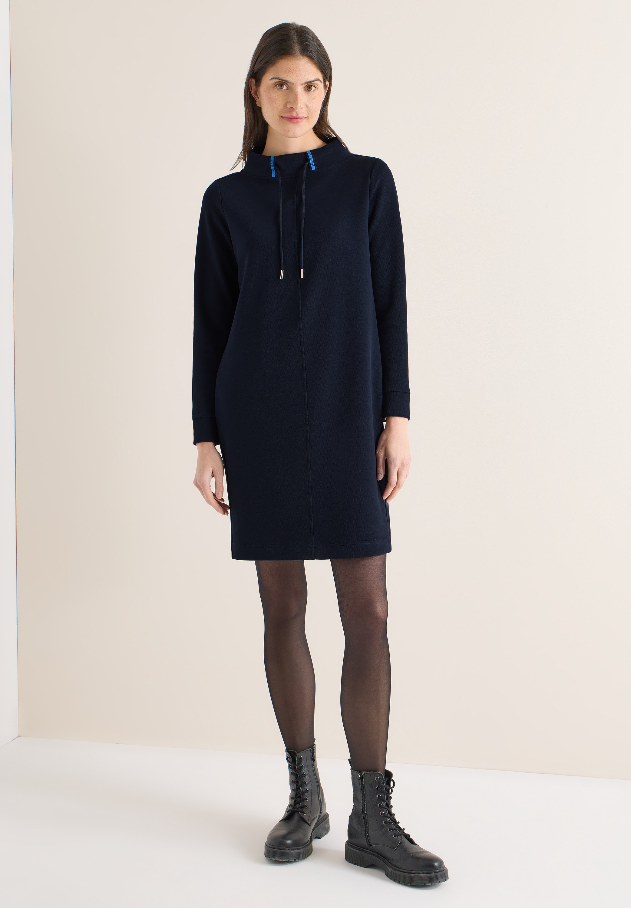 Cecil Midikleid Ohne Taschen mit Stehkragen