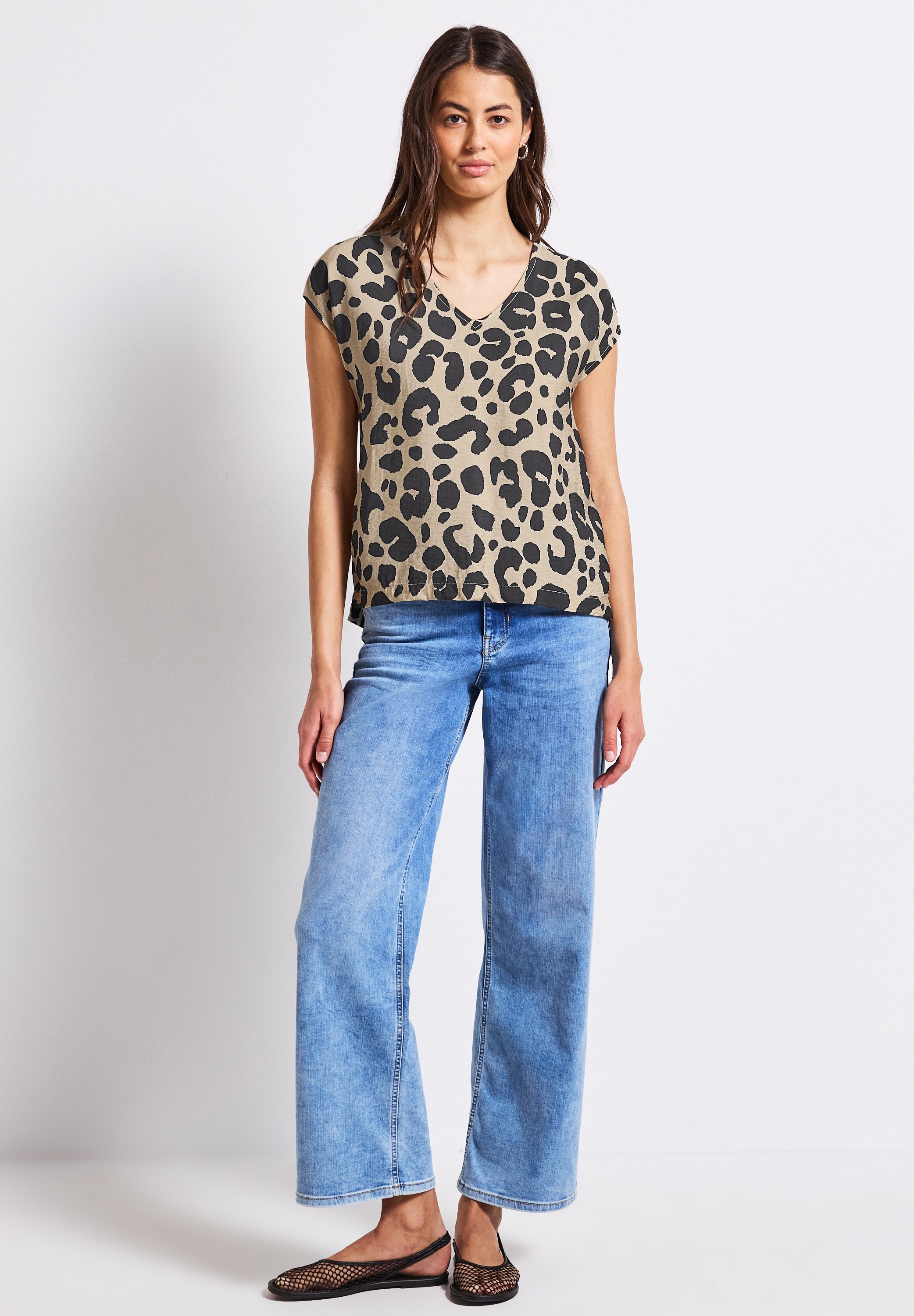 STREET ONE Shirtbluse, aus softem Materialmix
