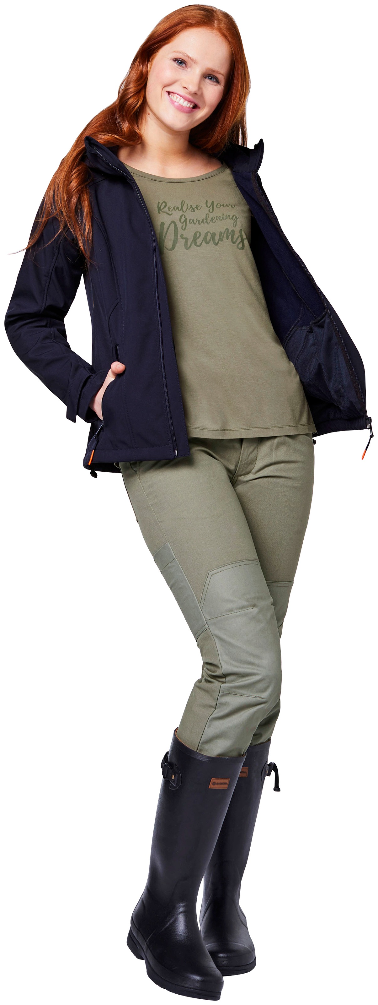 GARDENA Softshelljacke, Kapuze, online bestellen mit windabweisend BAUR wasser- und 