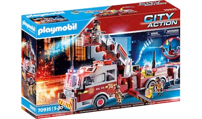Playmobil® Konstruktions-Spielset »Feuerwehr-Fahrzeug: US Tower Ladder (70935), City... kaufen