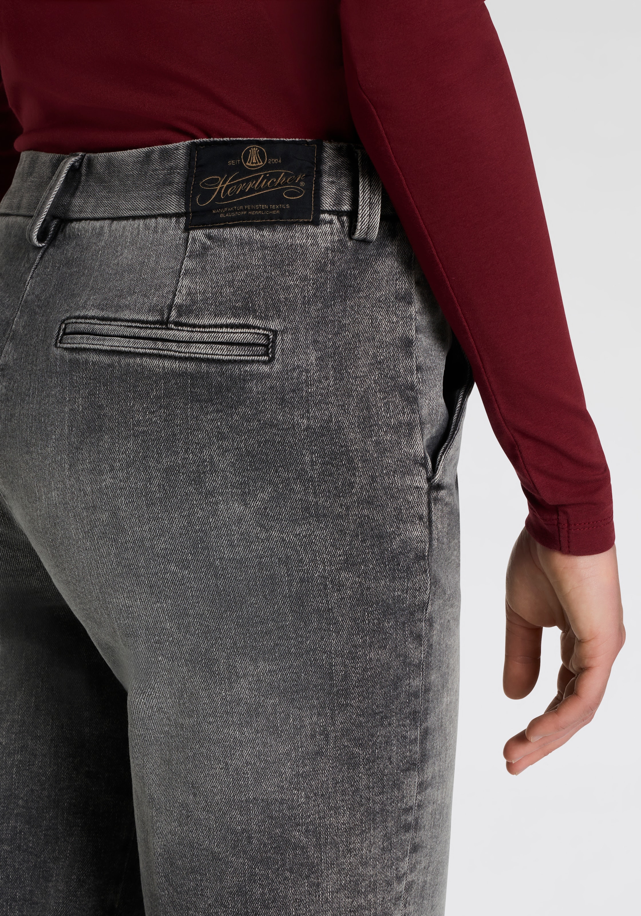 Herrlicher High-waist-Jeans »Lovely Flared Denim Black«, im Flared Fit