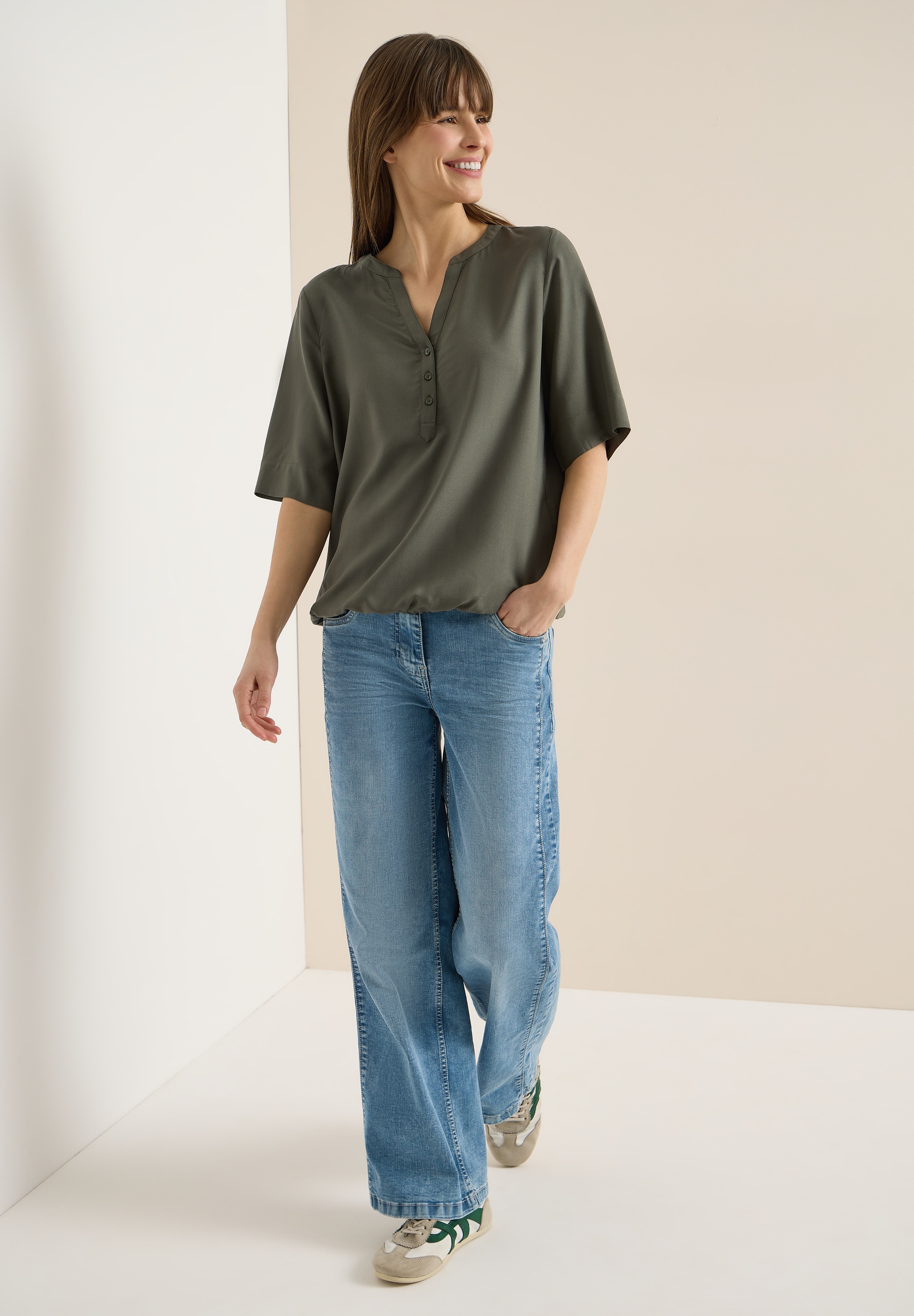 Cecil Kurzarmbluse mit 3/4 Ärmeln