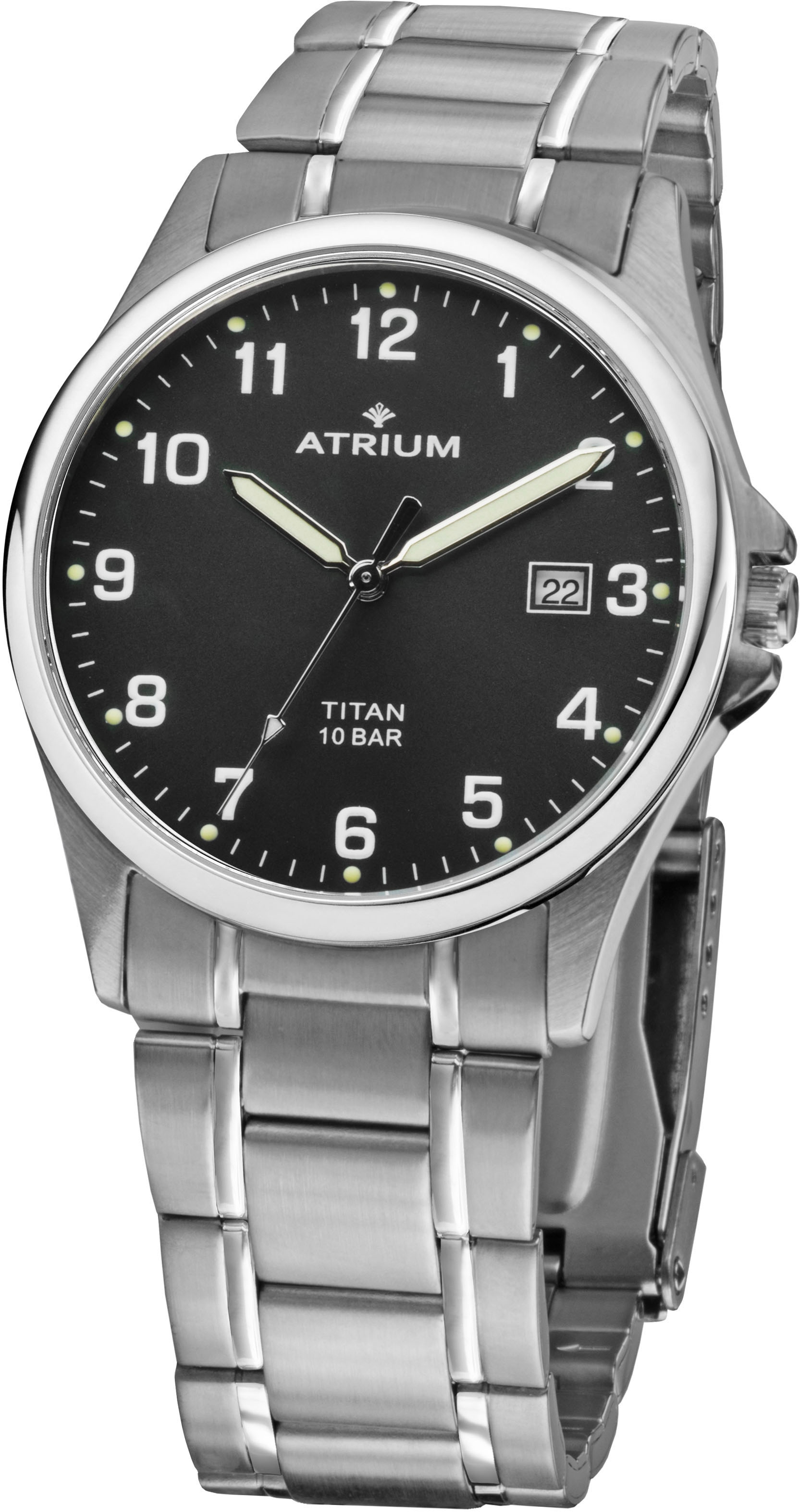 Atrium Quarzuhr »A23-31«, Armbanduhr, Herrenuhr, Datum, Titan