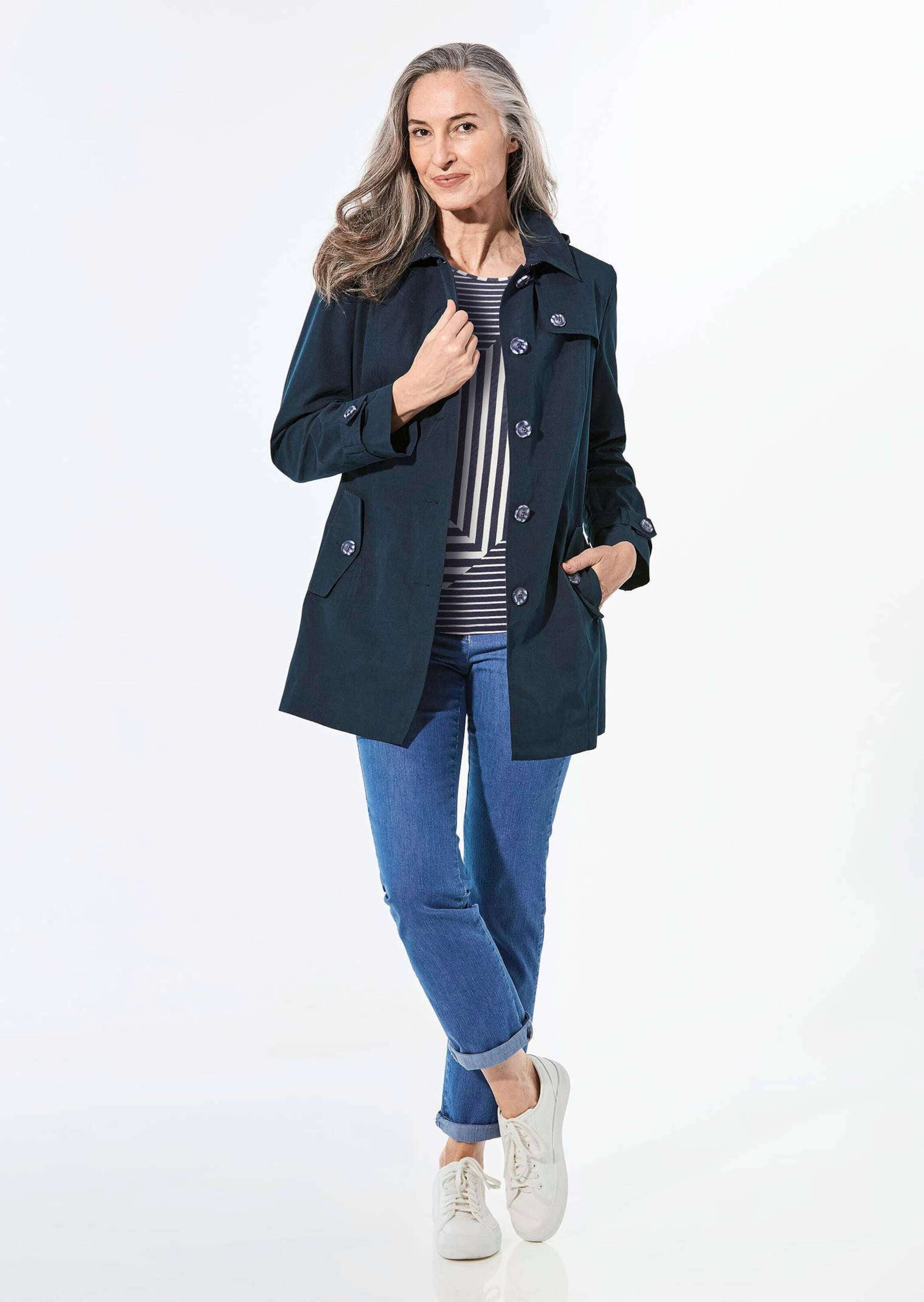 GOLDNER Kurzjacke »Kurzgröße Kurzmantel im Trenchcoat-Stil«