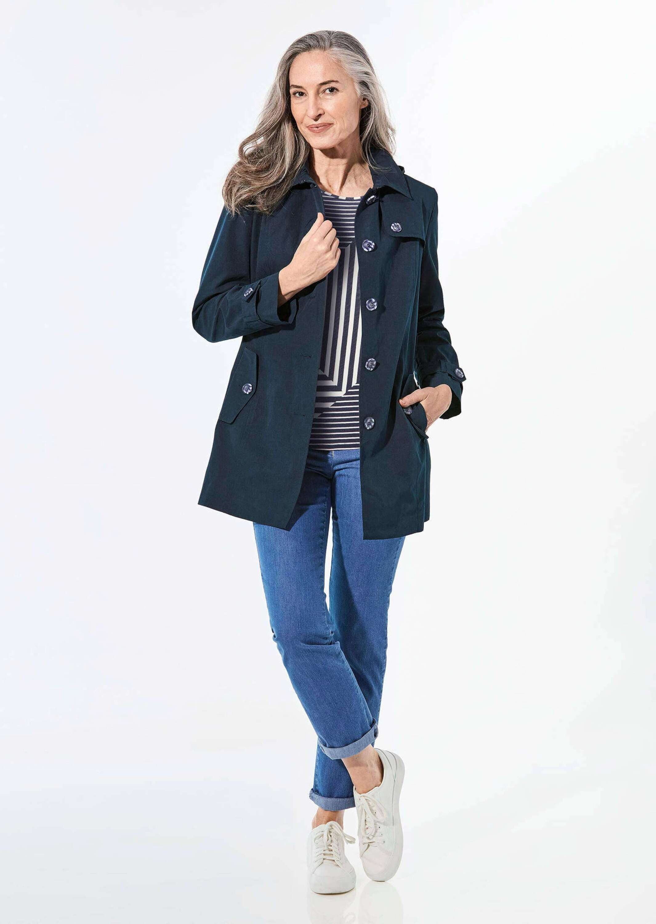 GOLDNER Kurzjacke "Kurzmantel im Trenchcoat-Stil" Trenchcoatdetails günstig online kaufen