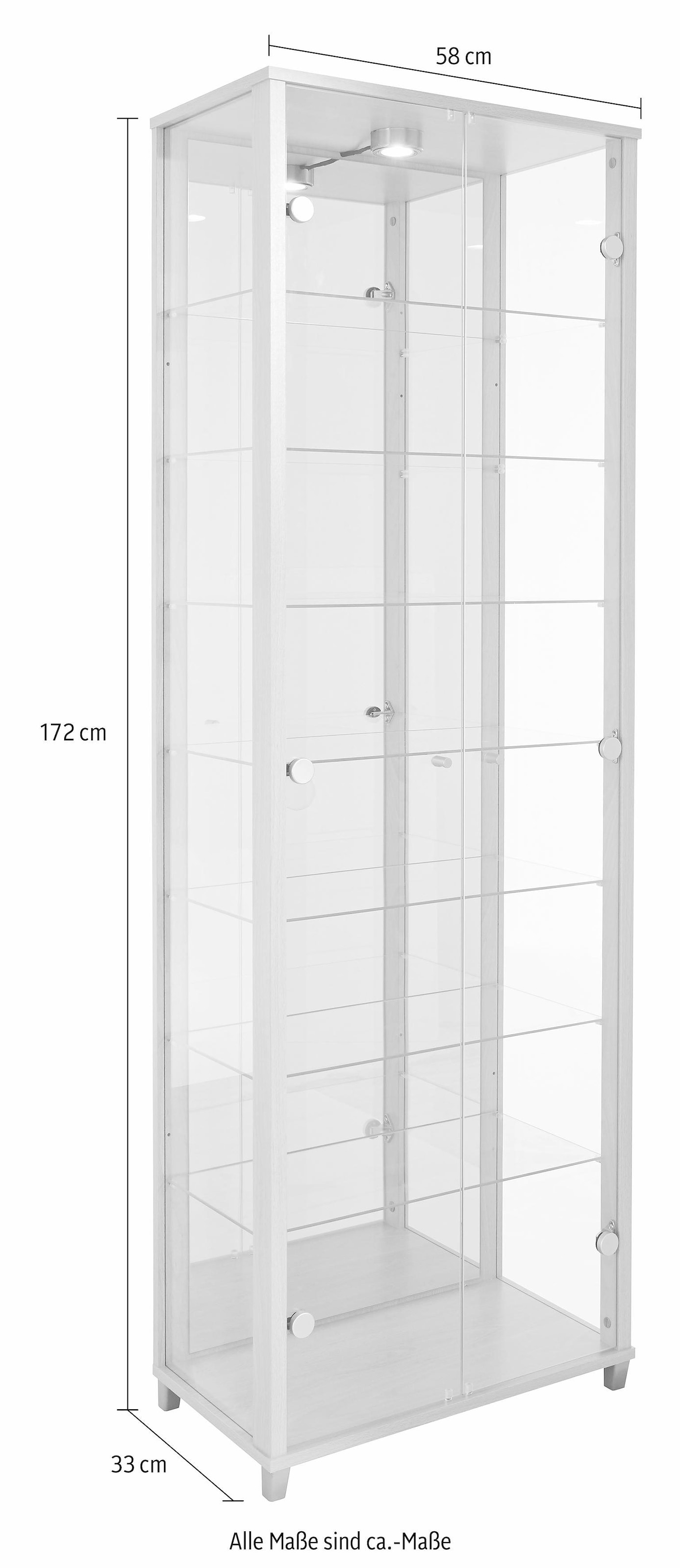 fif möbel Vitrine, Höhe 172 cm