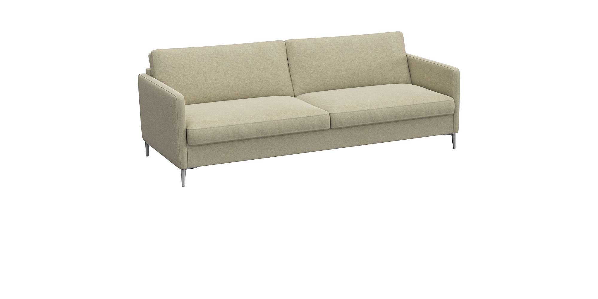 FLEXLUX 3-Sitzer »Fiore, super Sitzkomfort durch Kaltschaum im Sitz«, schmale Armlehnen, Füße Alu
